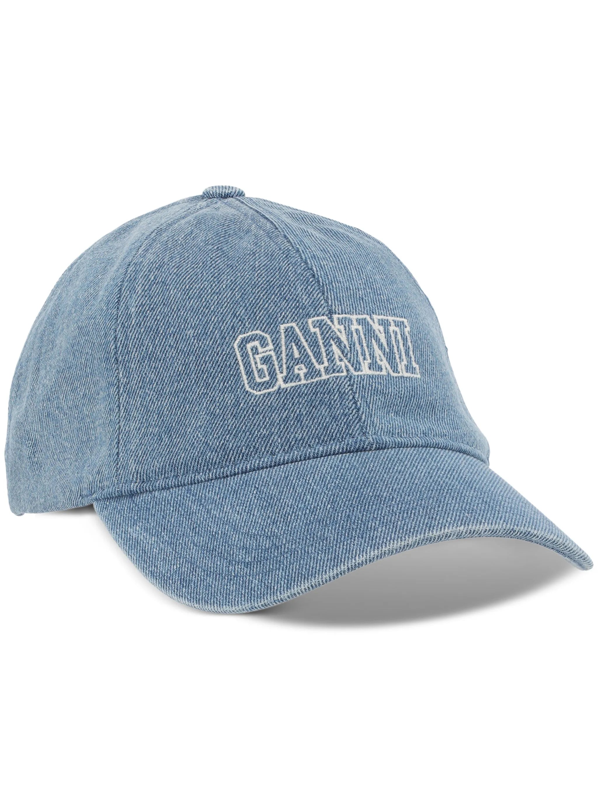 logo-embroidered denim baseball cap