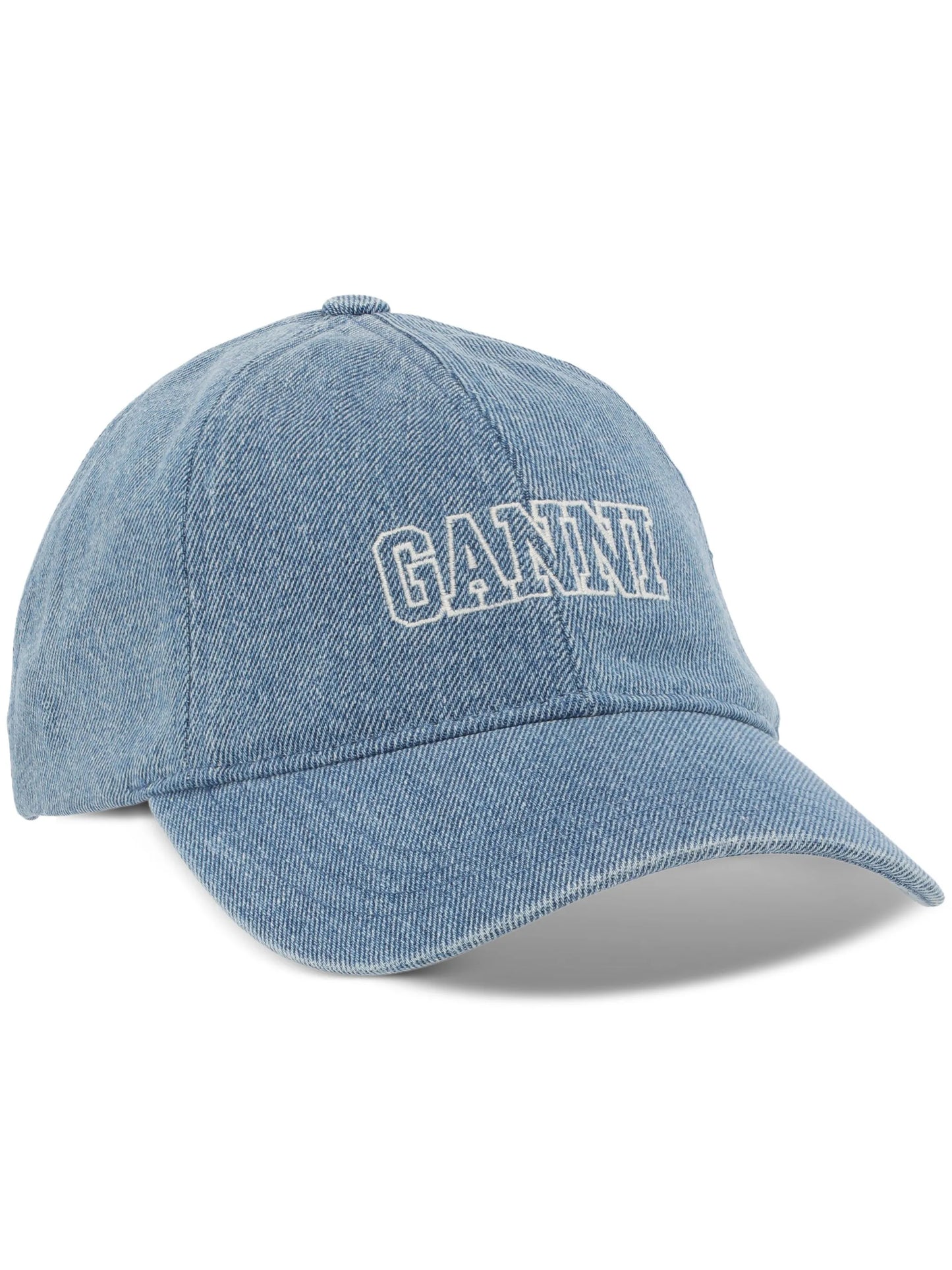 logo-embroidered denim baseball cap