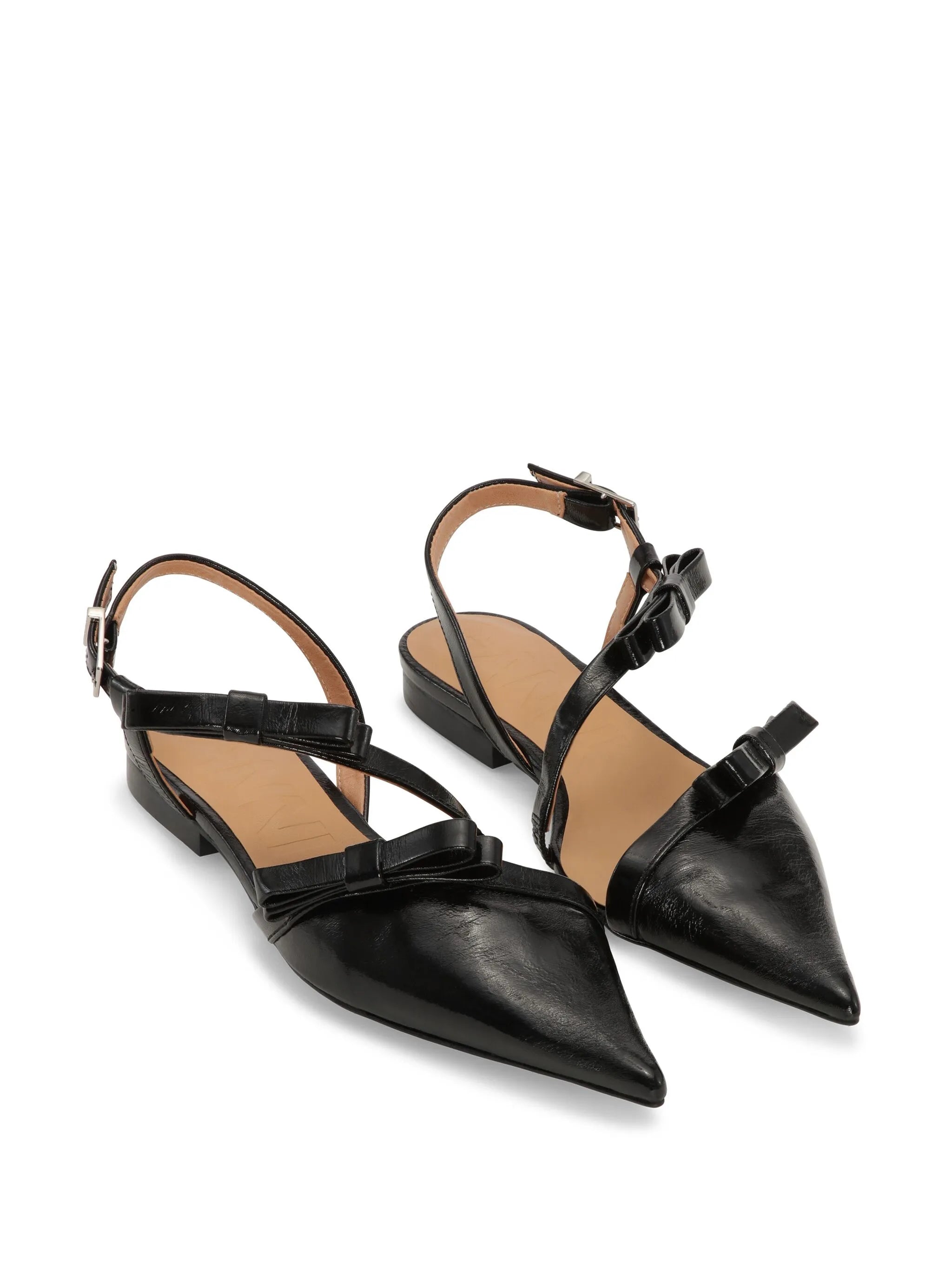 bow-detail slingback ballerina shoes