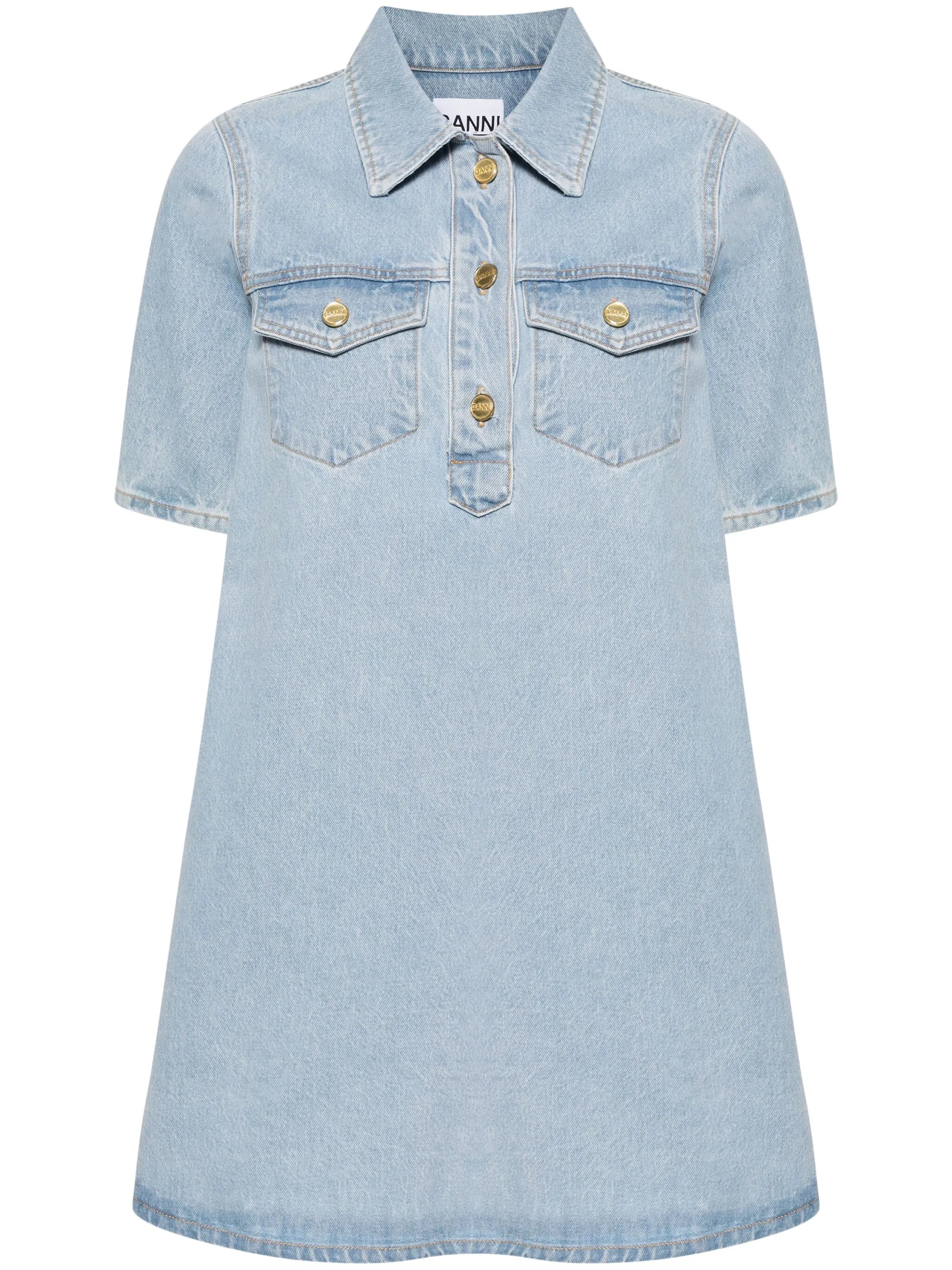denim mini dress