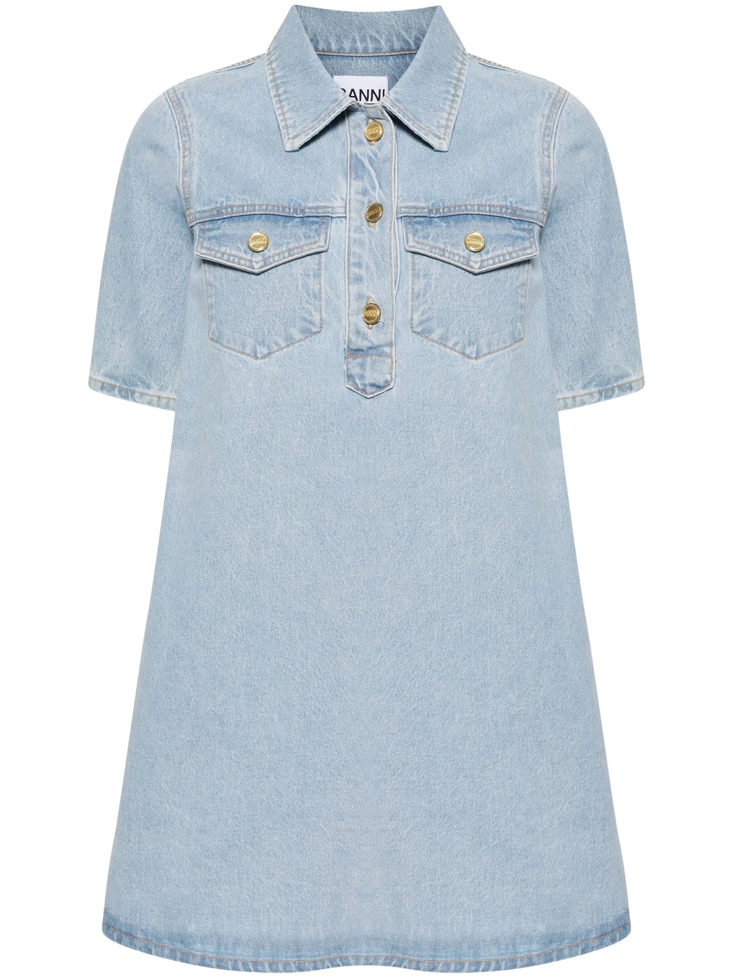 denim mini dress