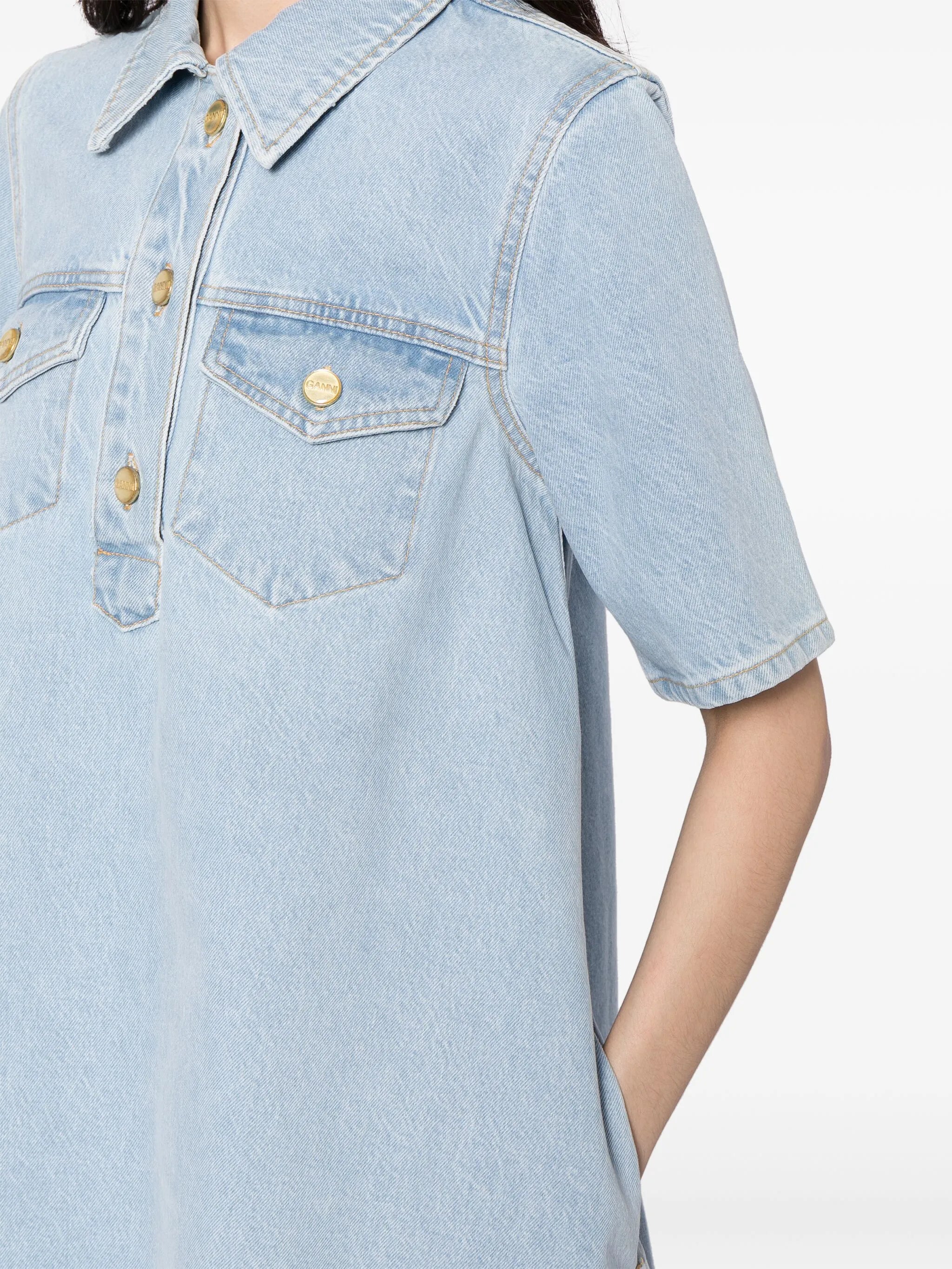 denim mini dress