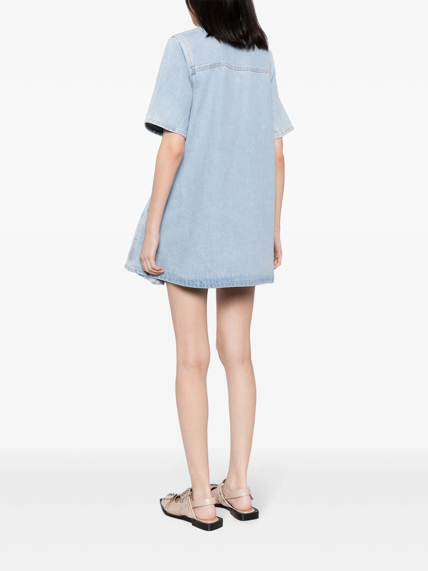 denim mini dress