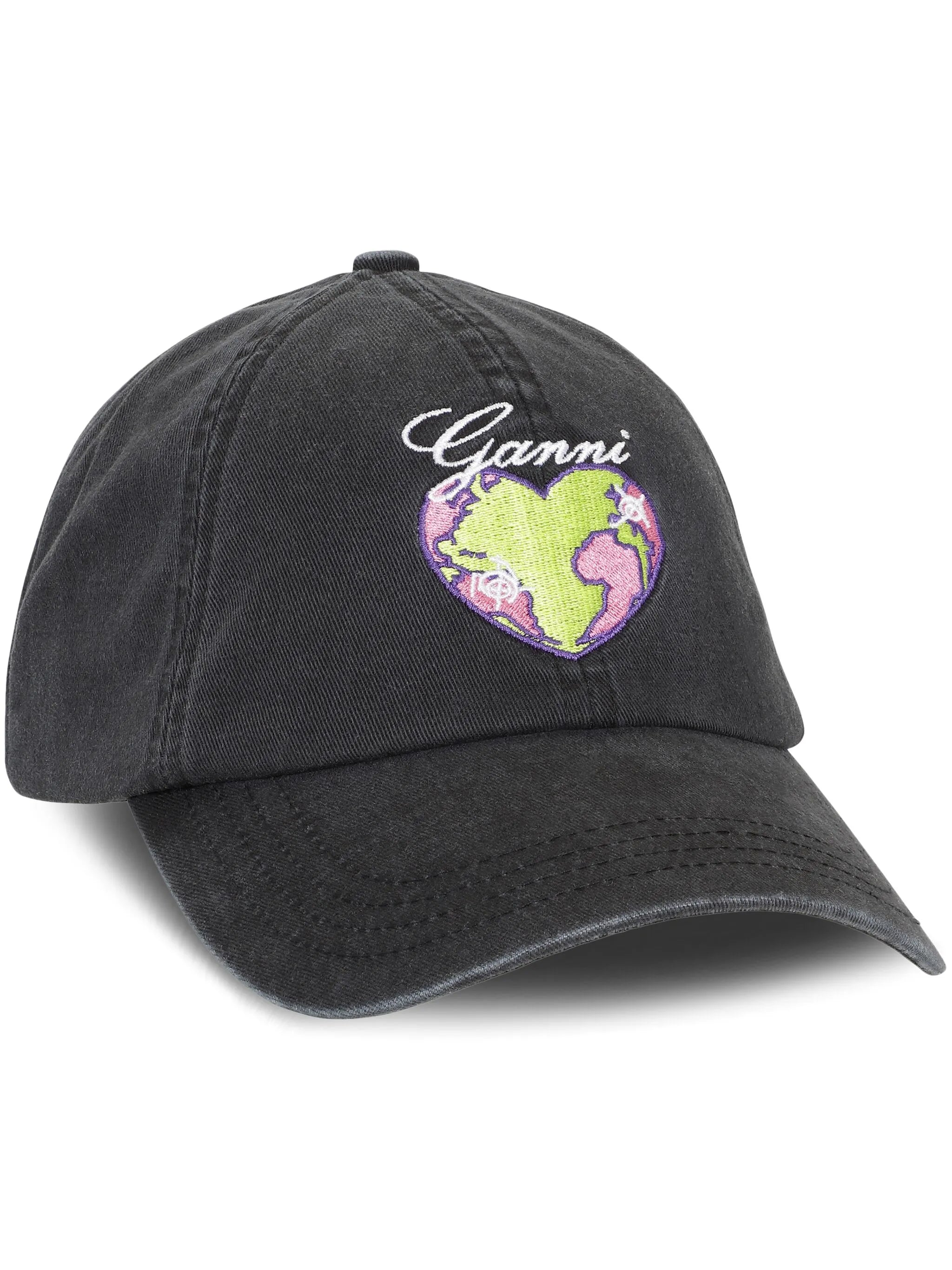 logo-embroidered denim baseball cap