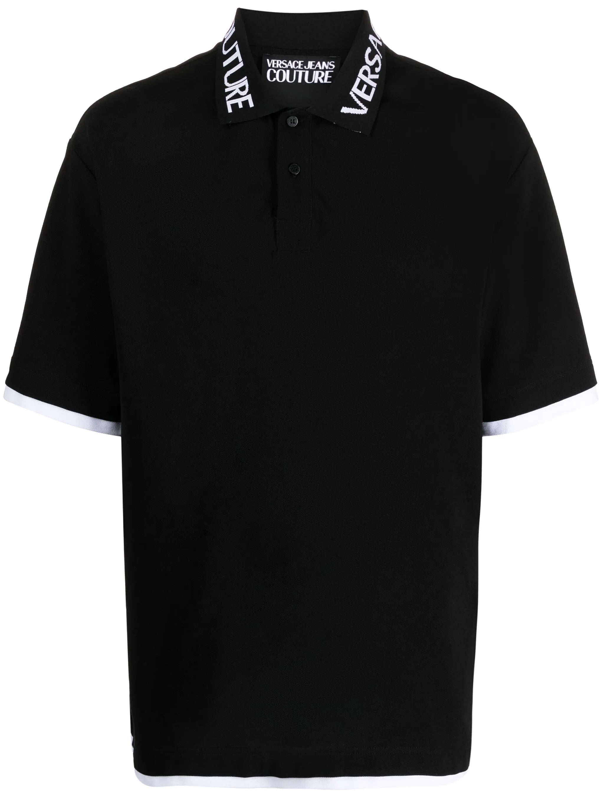 logo-intarsia cotton polo shirt