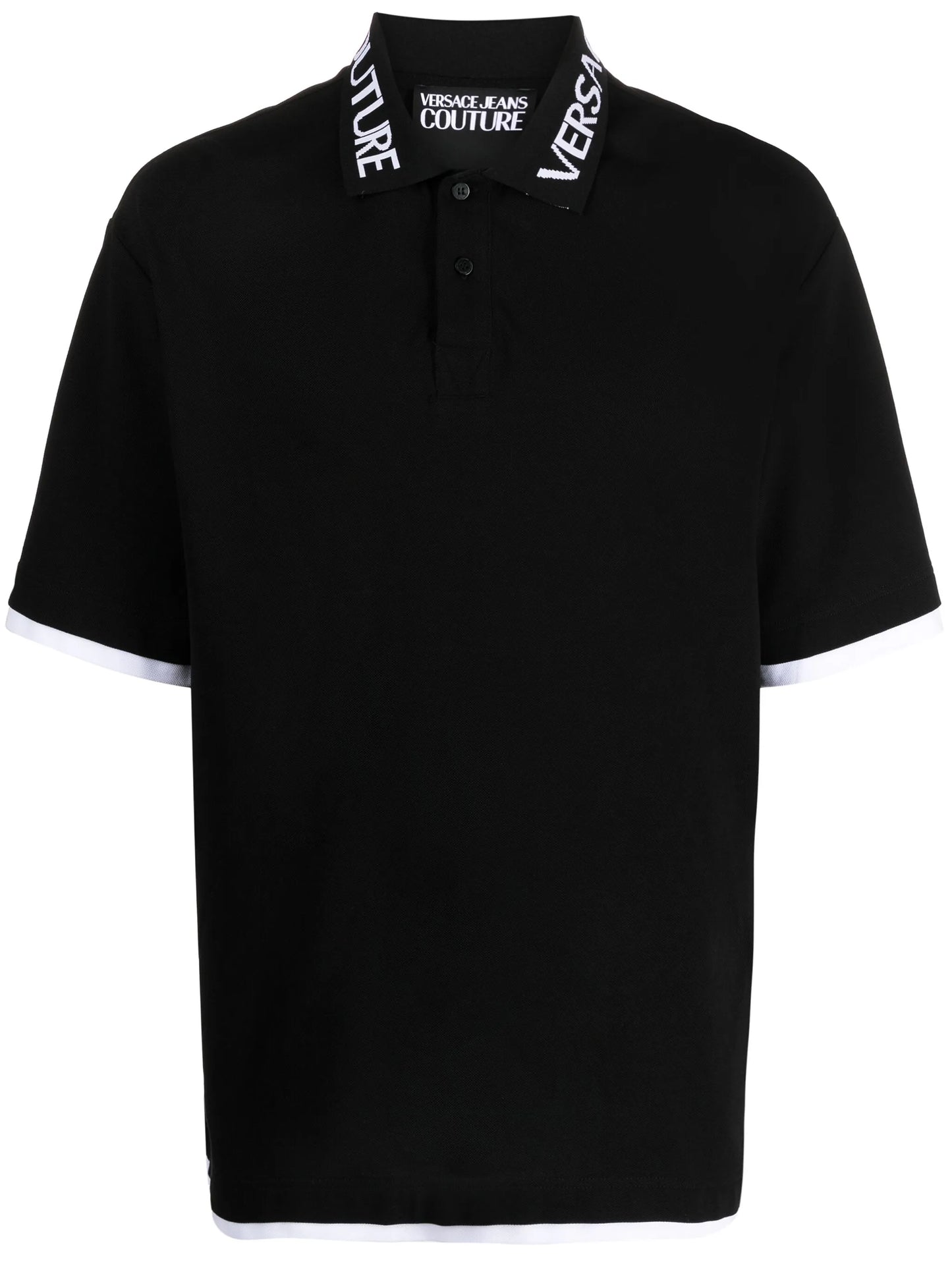 logo-intarsia cotton polo shirt