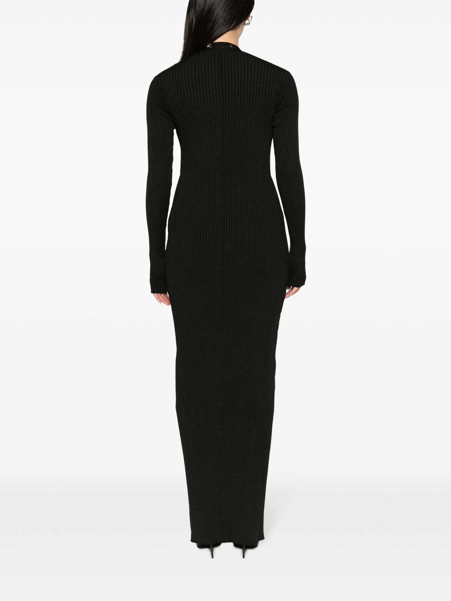 ribbed-knit cardigan dress