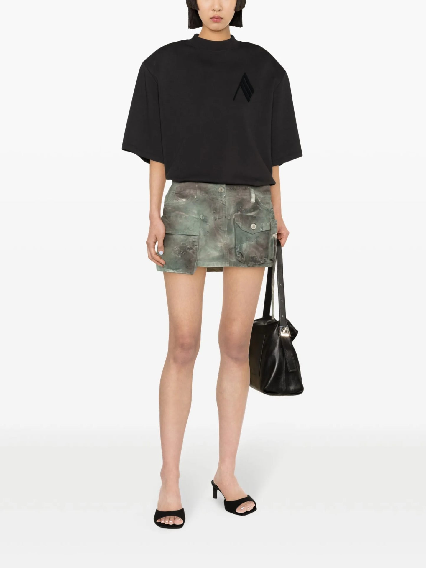Fay camouflage-pattern cargo miniskirt