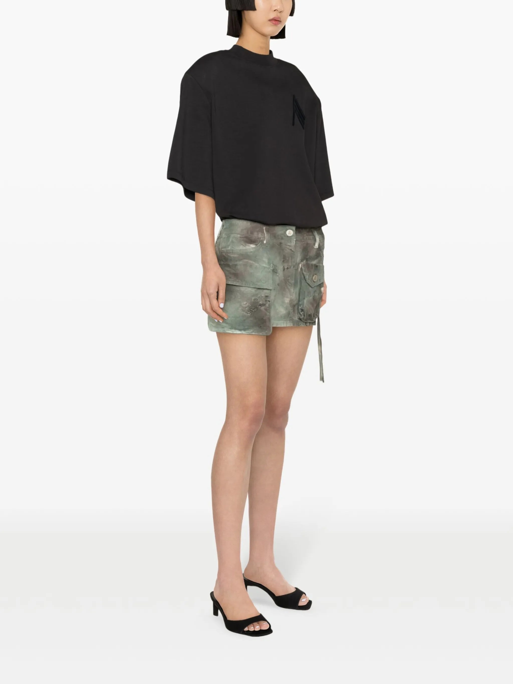 Fay camouflage-pattern cargo miniskirt