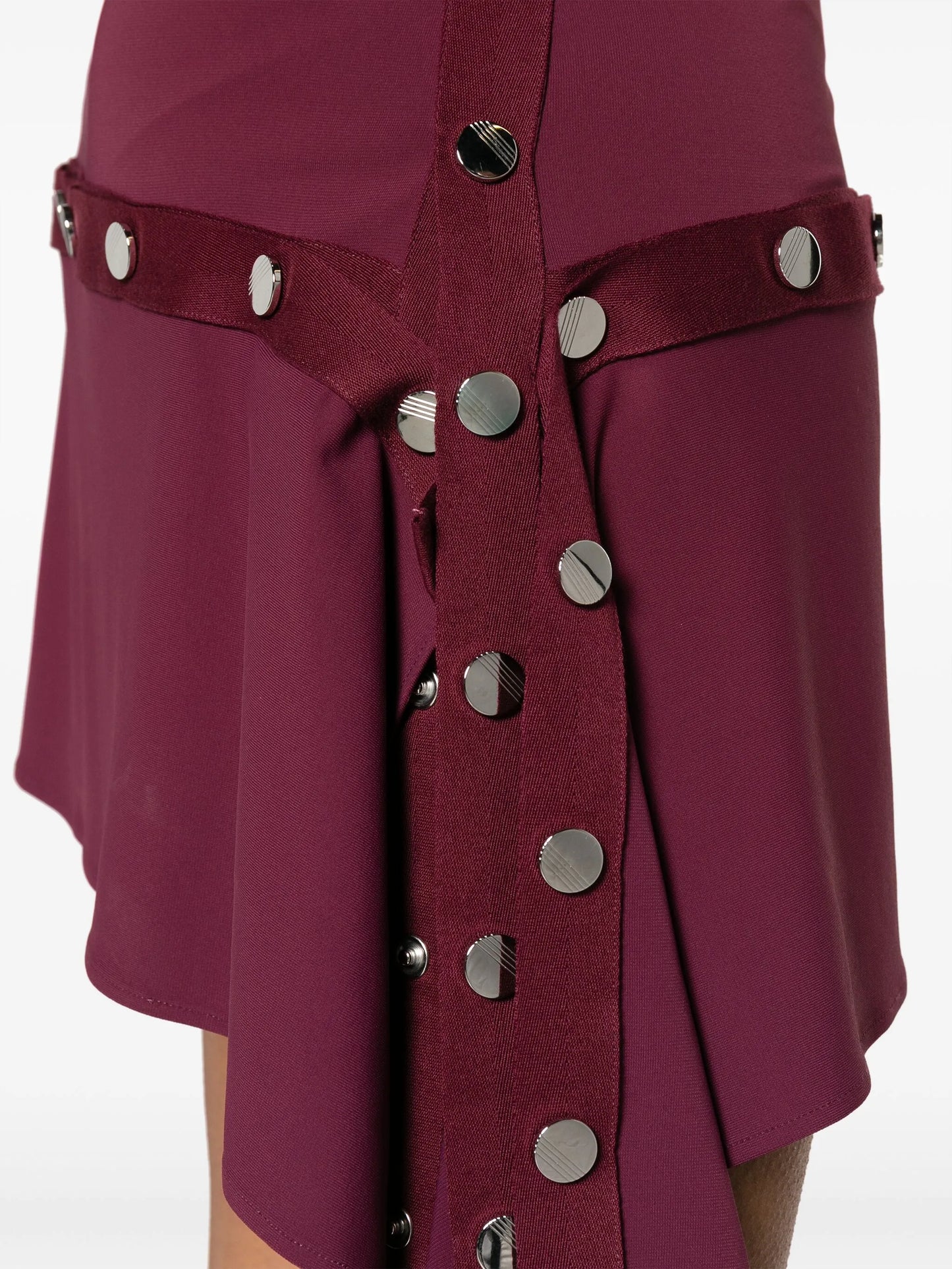 button-embellished asymmetric minidress
