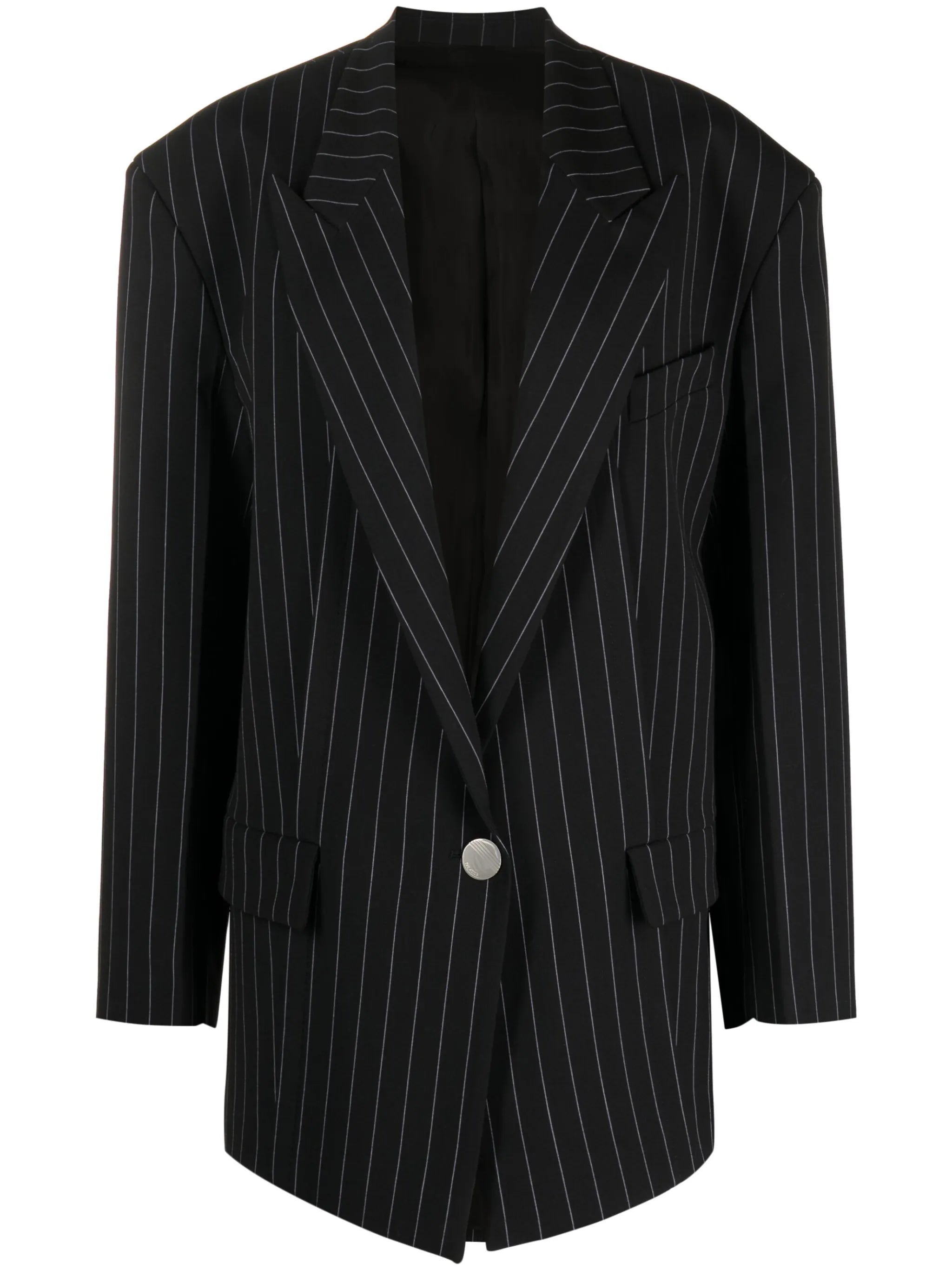 Glen pinstripe single-breasted blazer