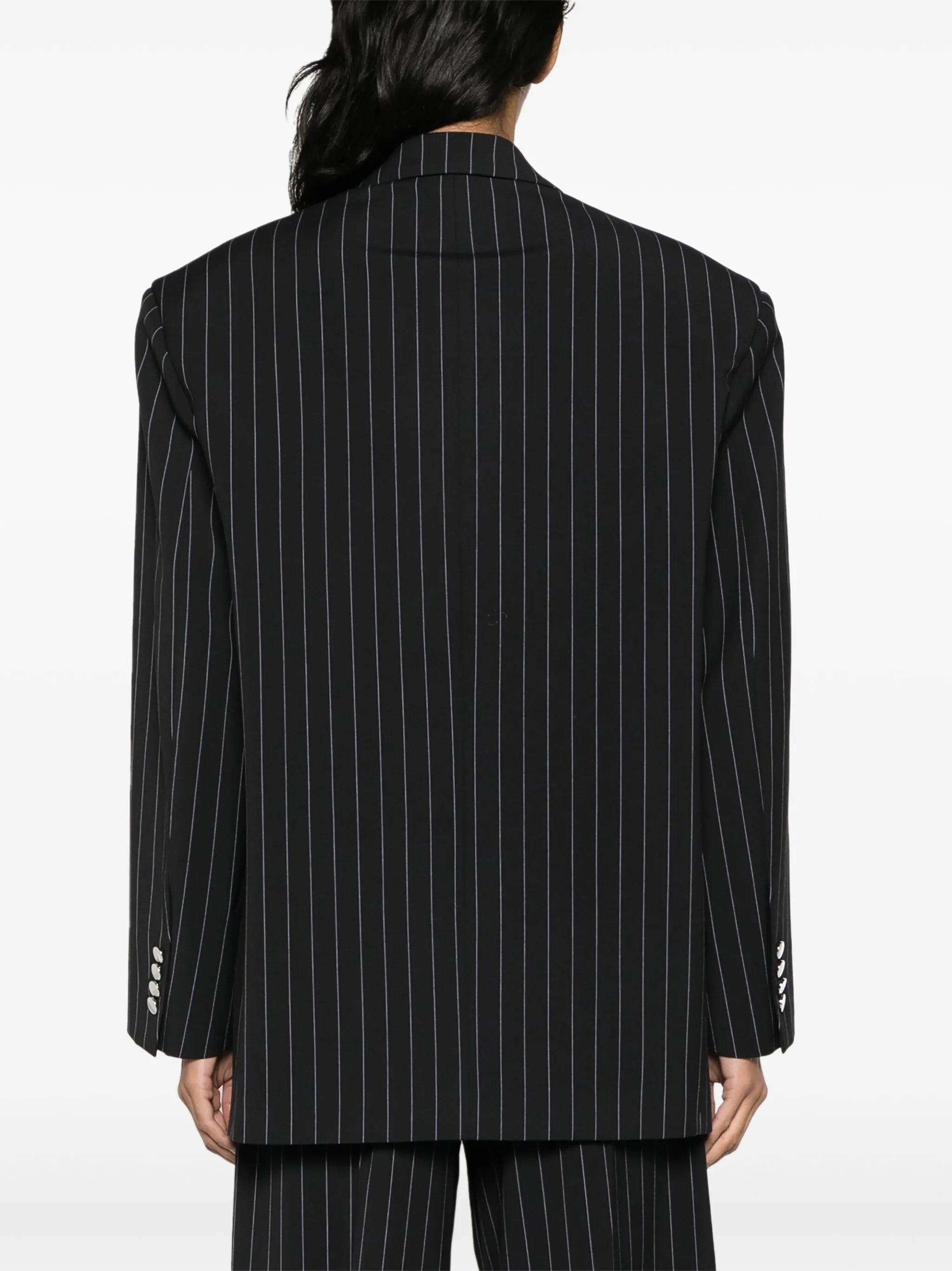 Glen pinstripe single-breasted blazer