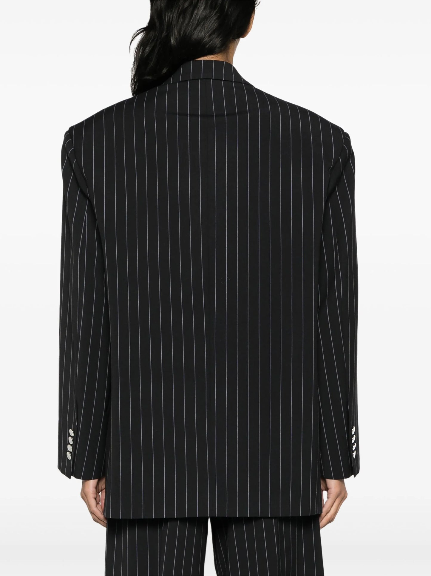 Glen pinstripe single-breasted blazer
