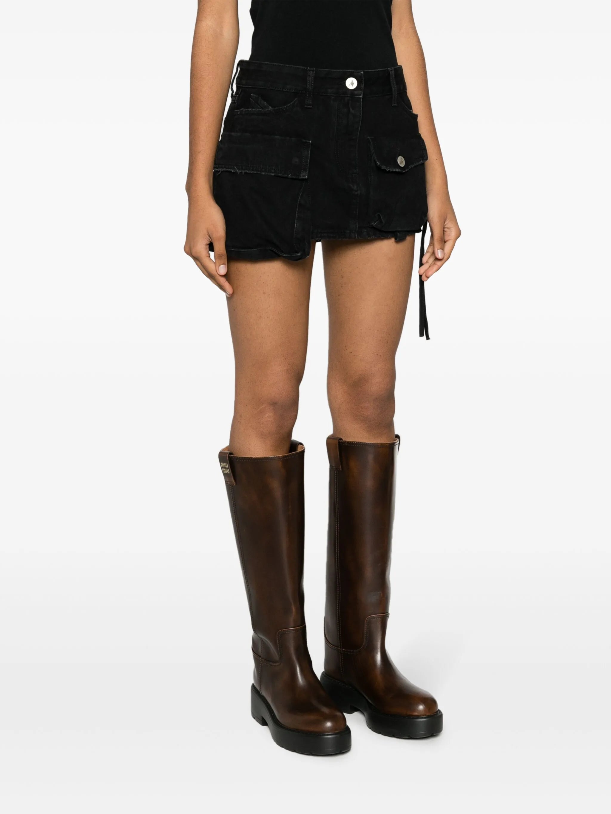 Fay cargo denim miniskirt