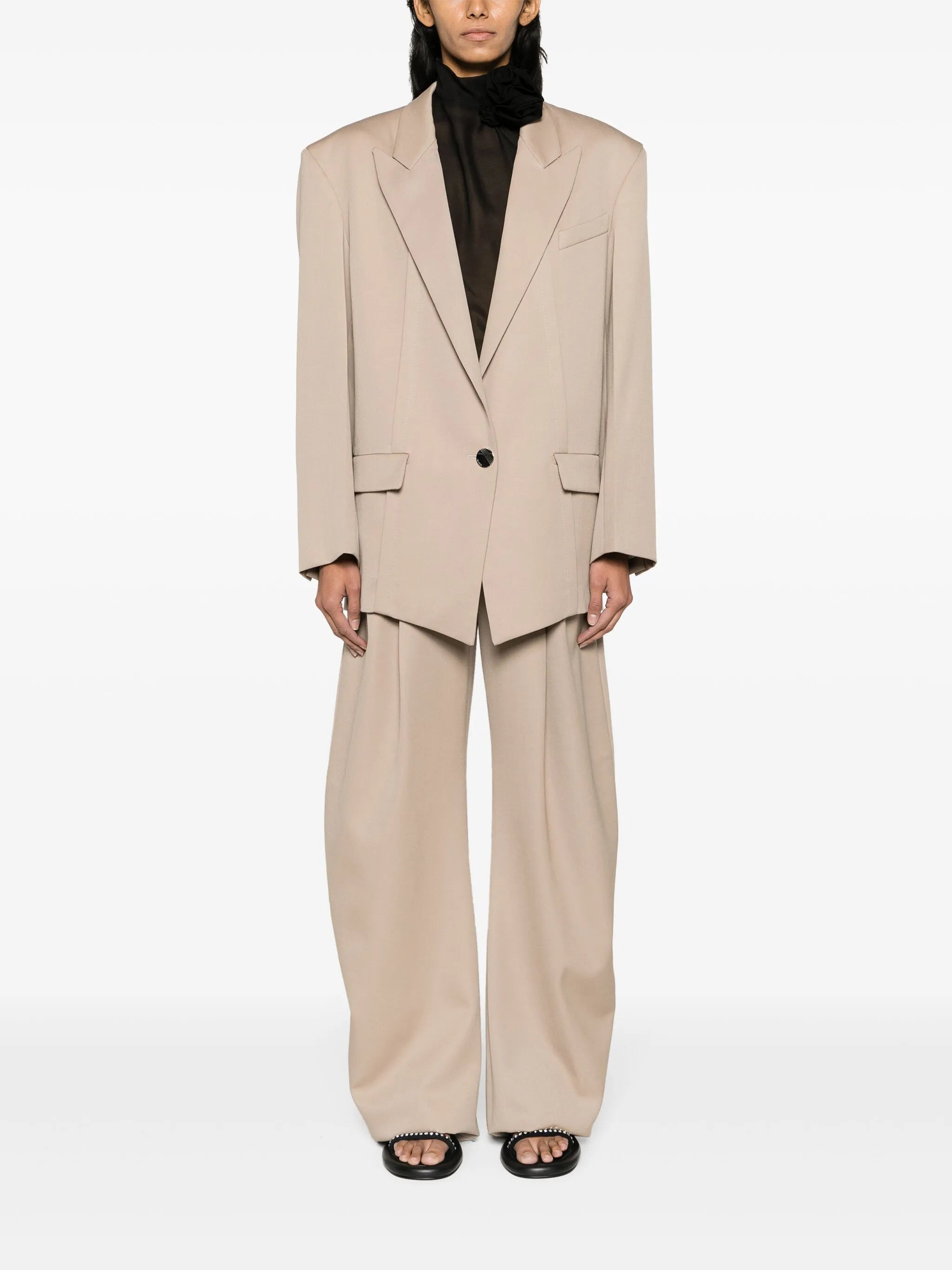 Glen oversized single-breasted blazer
