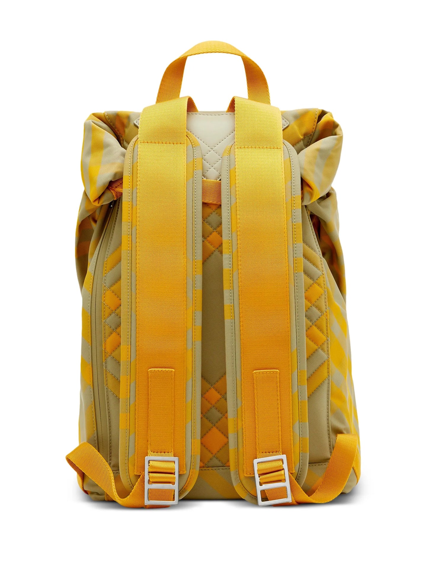 Roll checked backpack