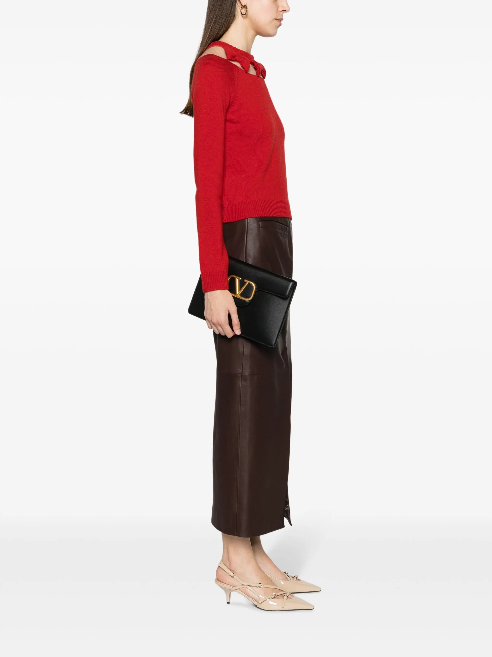 Locò leather clutch bag