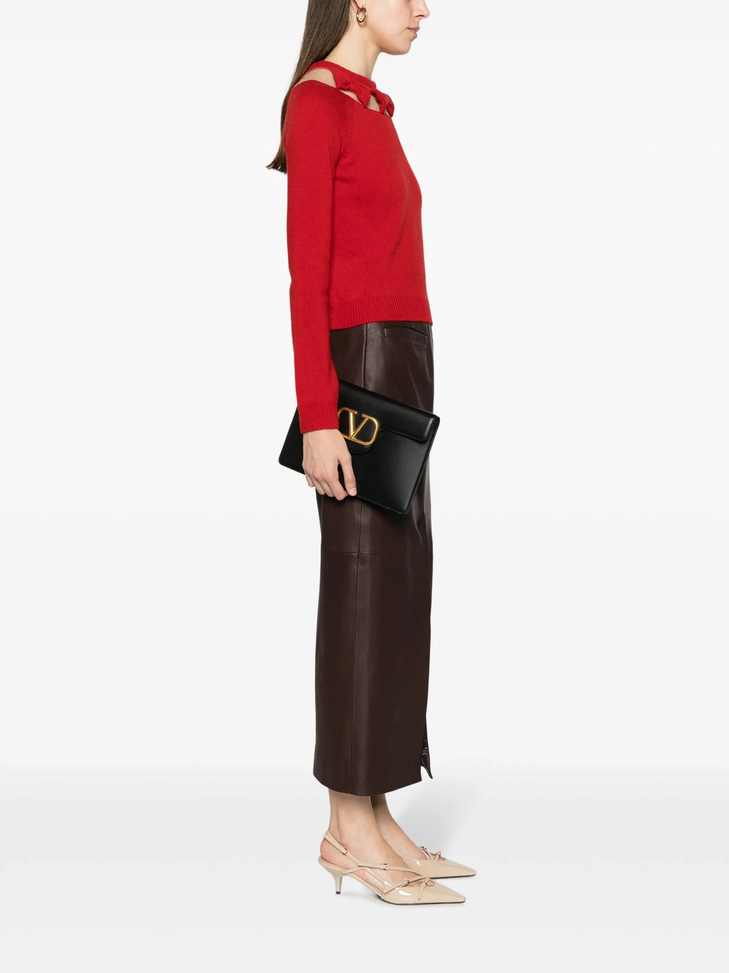 Locò leather clutch bag