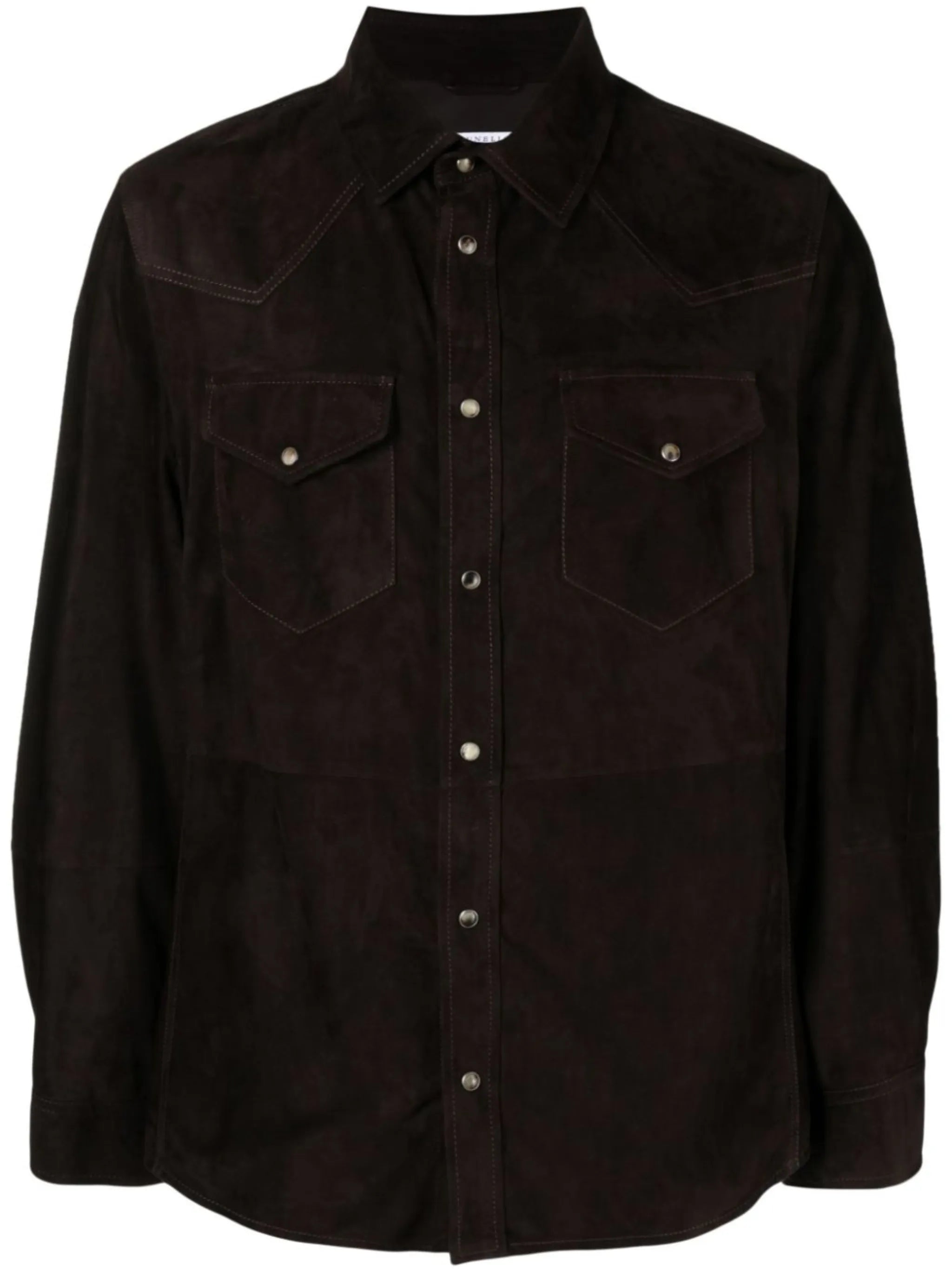 Western-style suede shirt