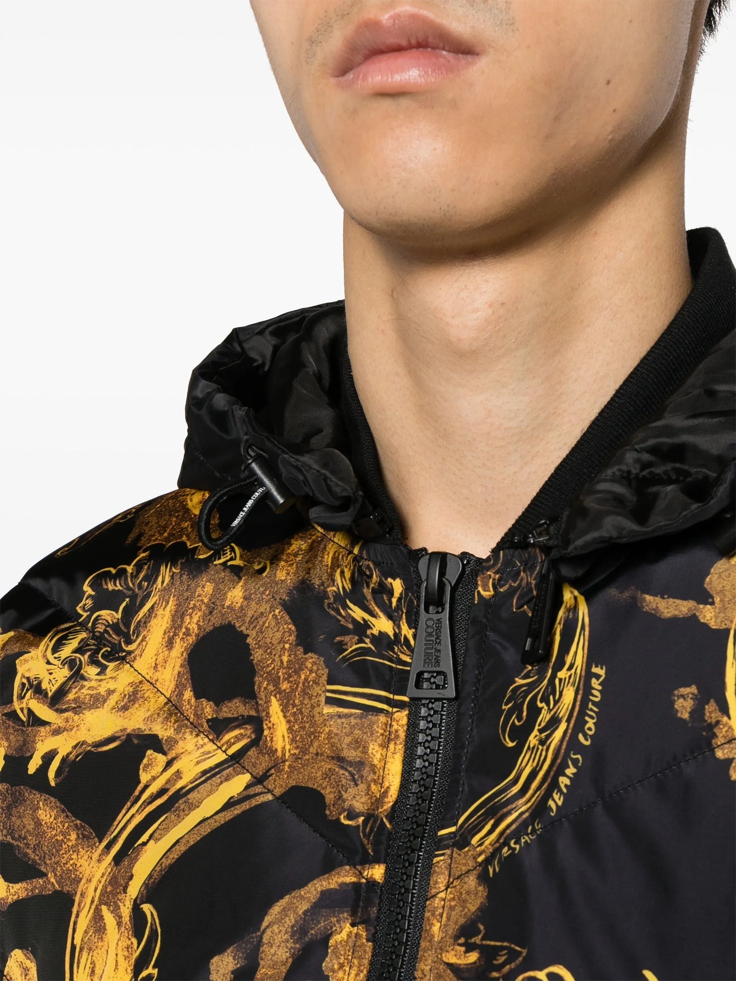 Watercolour Couture printed puffer jacket