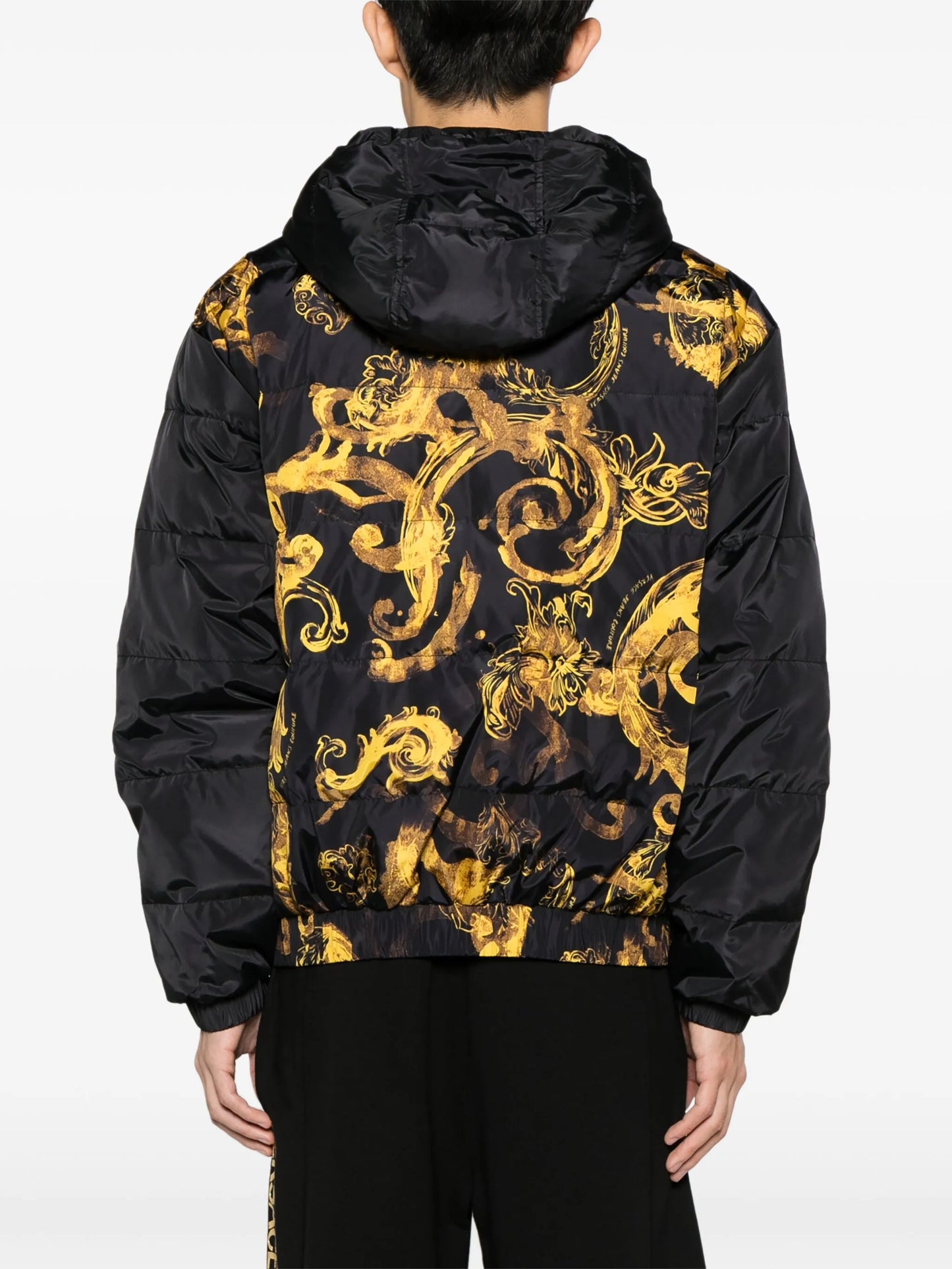 Watercolour Couture printed puffer jacket