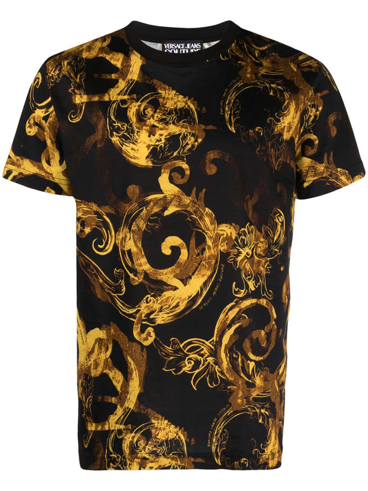 Baroque-print cotton T-shirt
