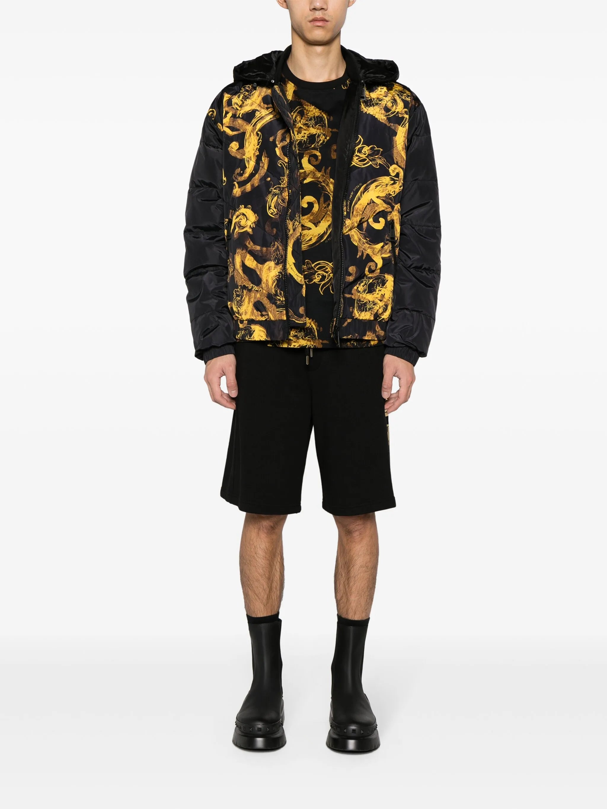 Baroque-print cotton T-shirt