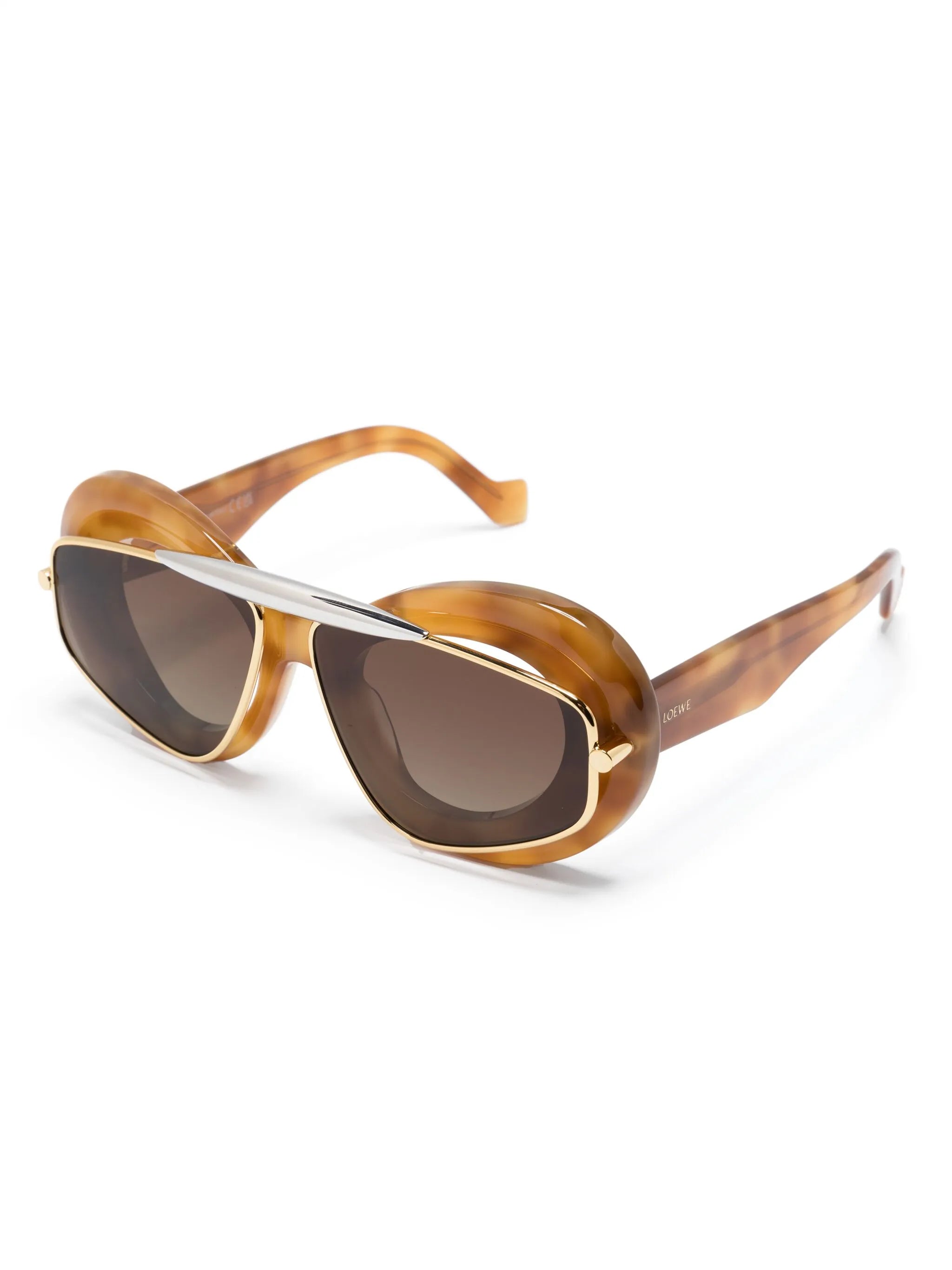 double-frame pilot-frame sunglasses