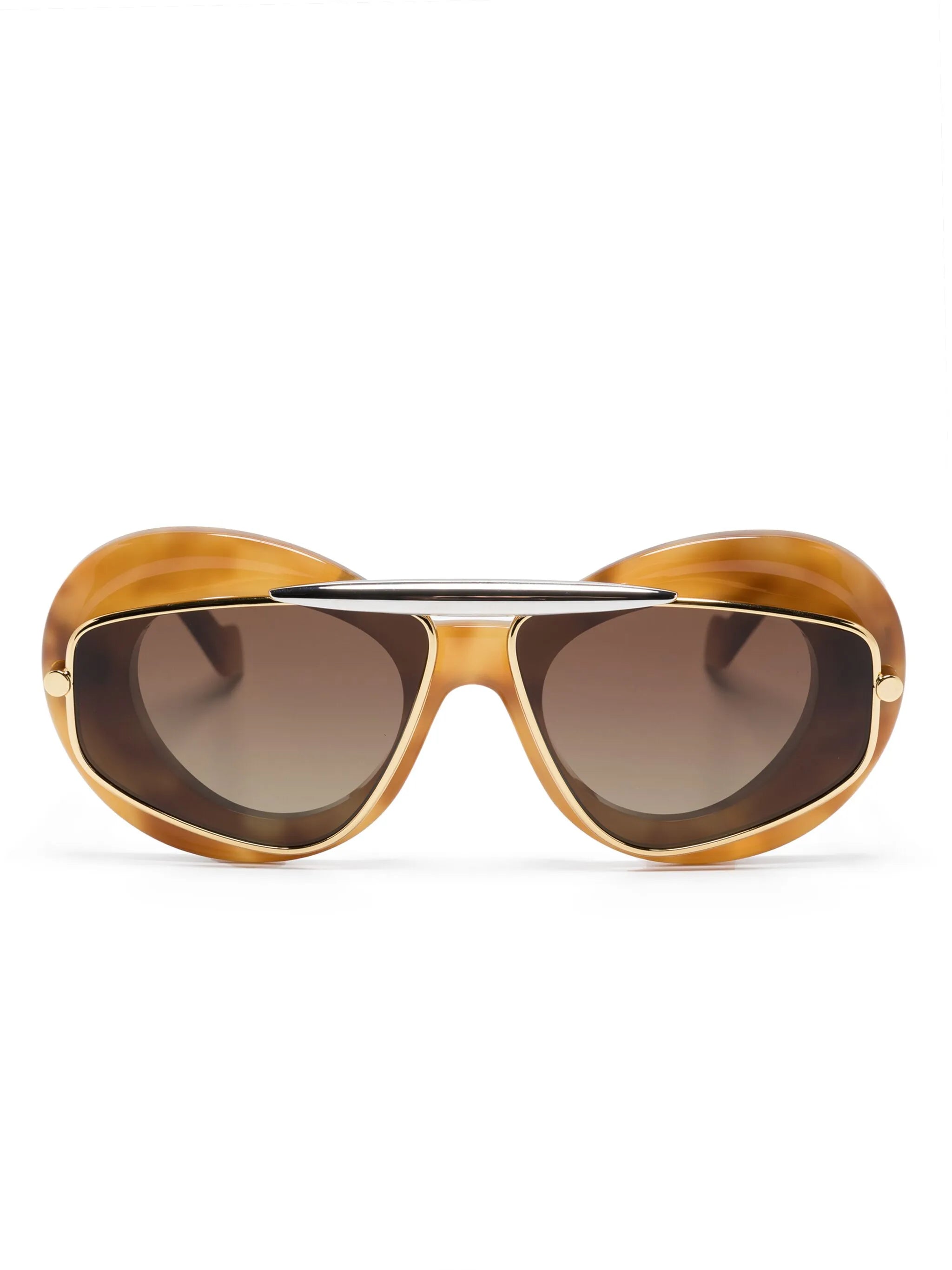 double-frame pilot-frame sunglasses