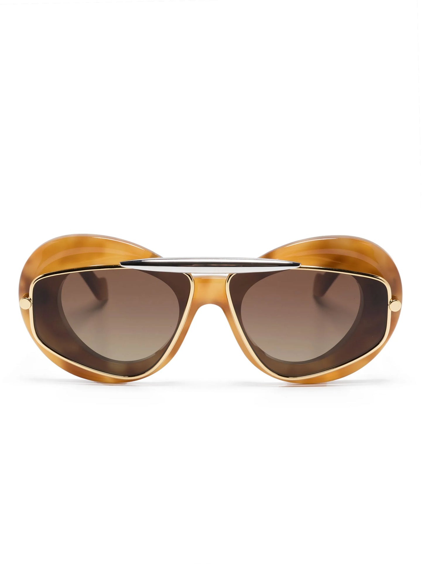 double-frame pilot-frame sunglasses
