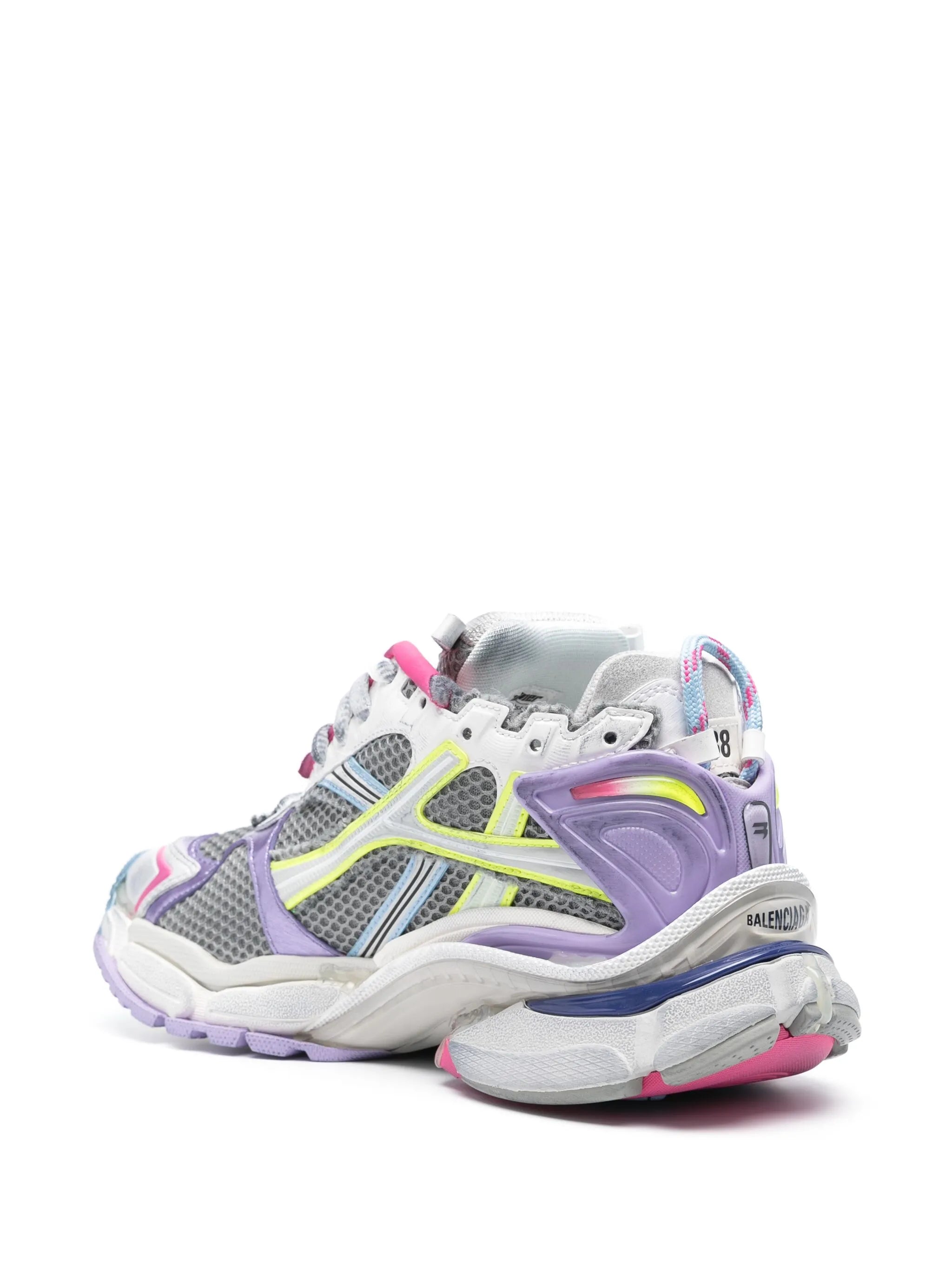distressed-effect sneakers