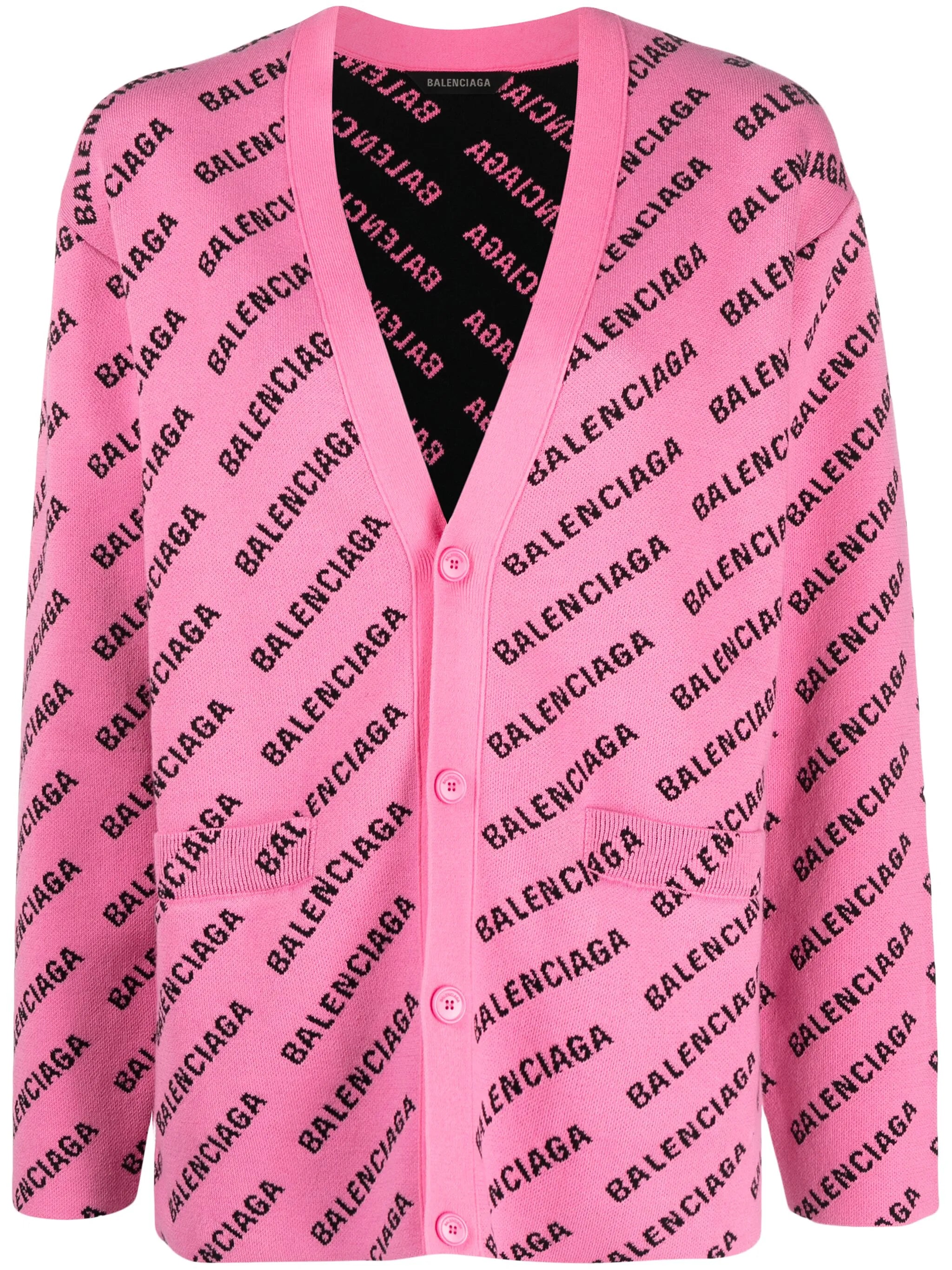 logo-intarsia cardigan