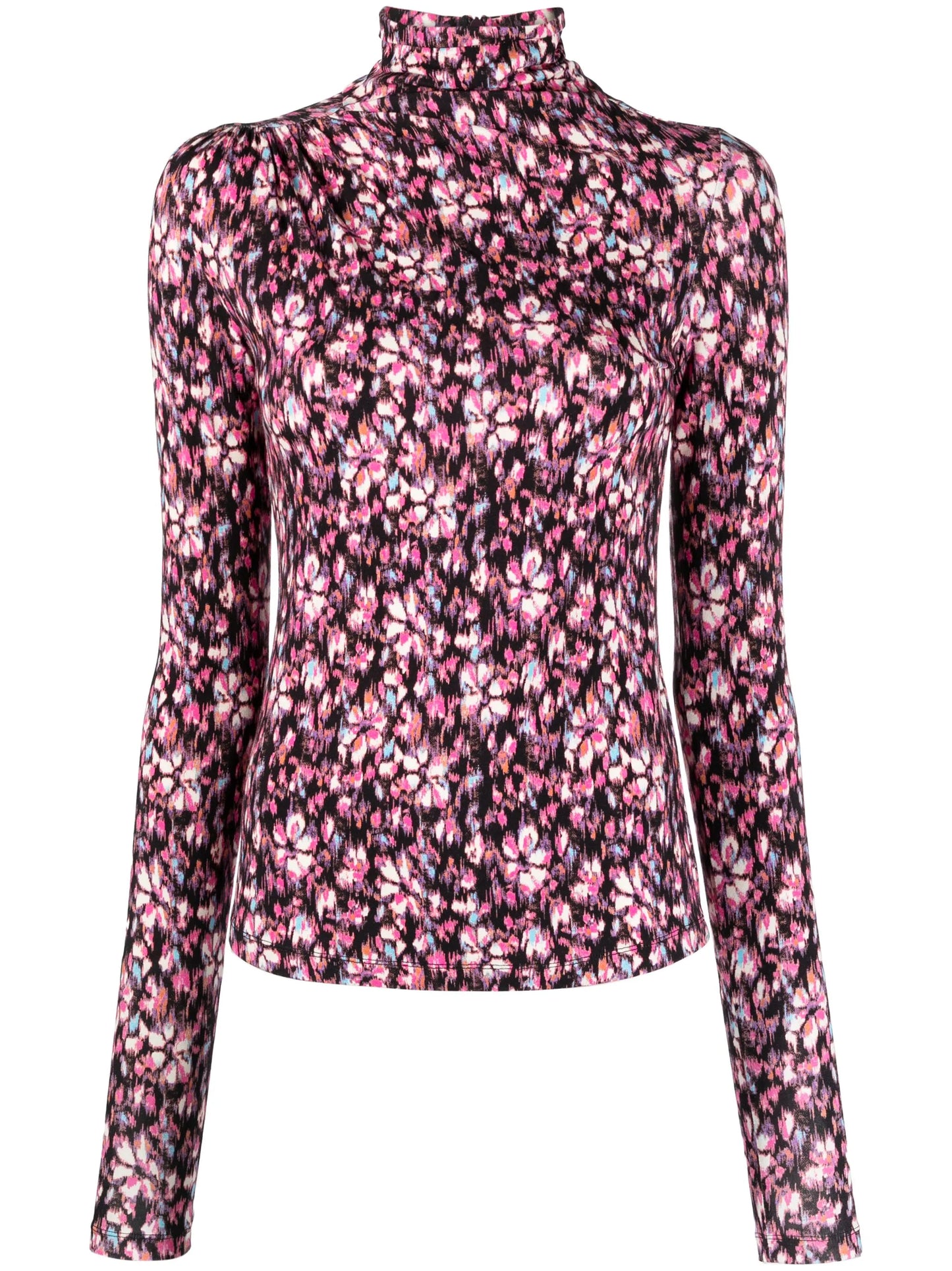 Lou high-neck floral-print top