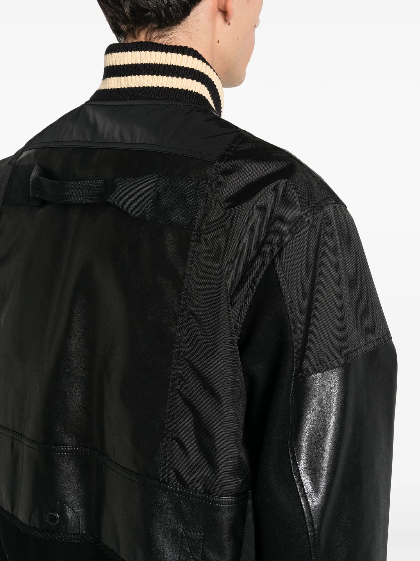 panelled bomber jacket