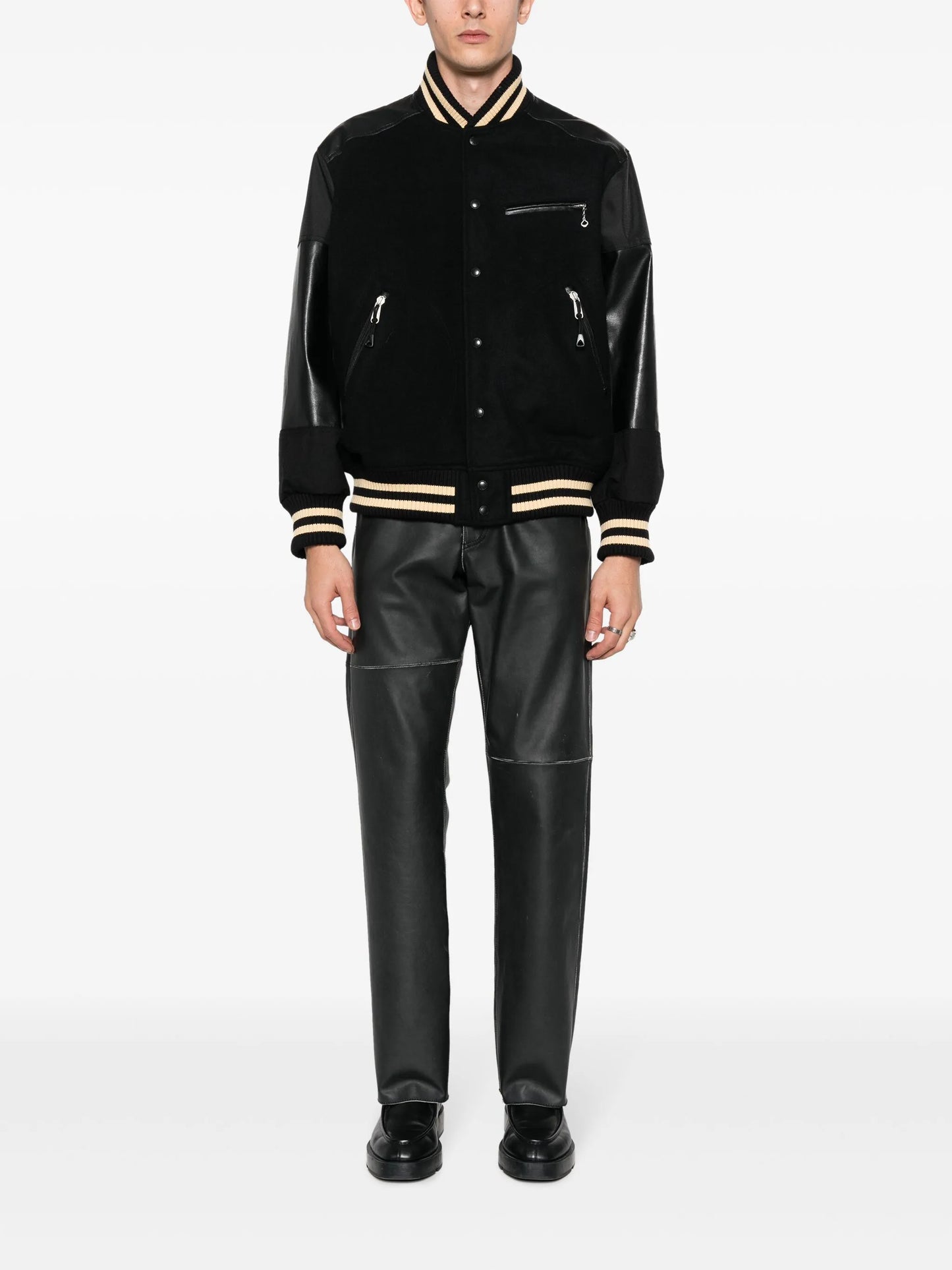 panelled bomber jacket