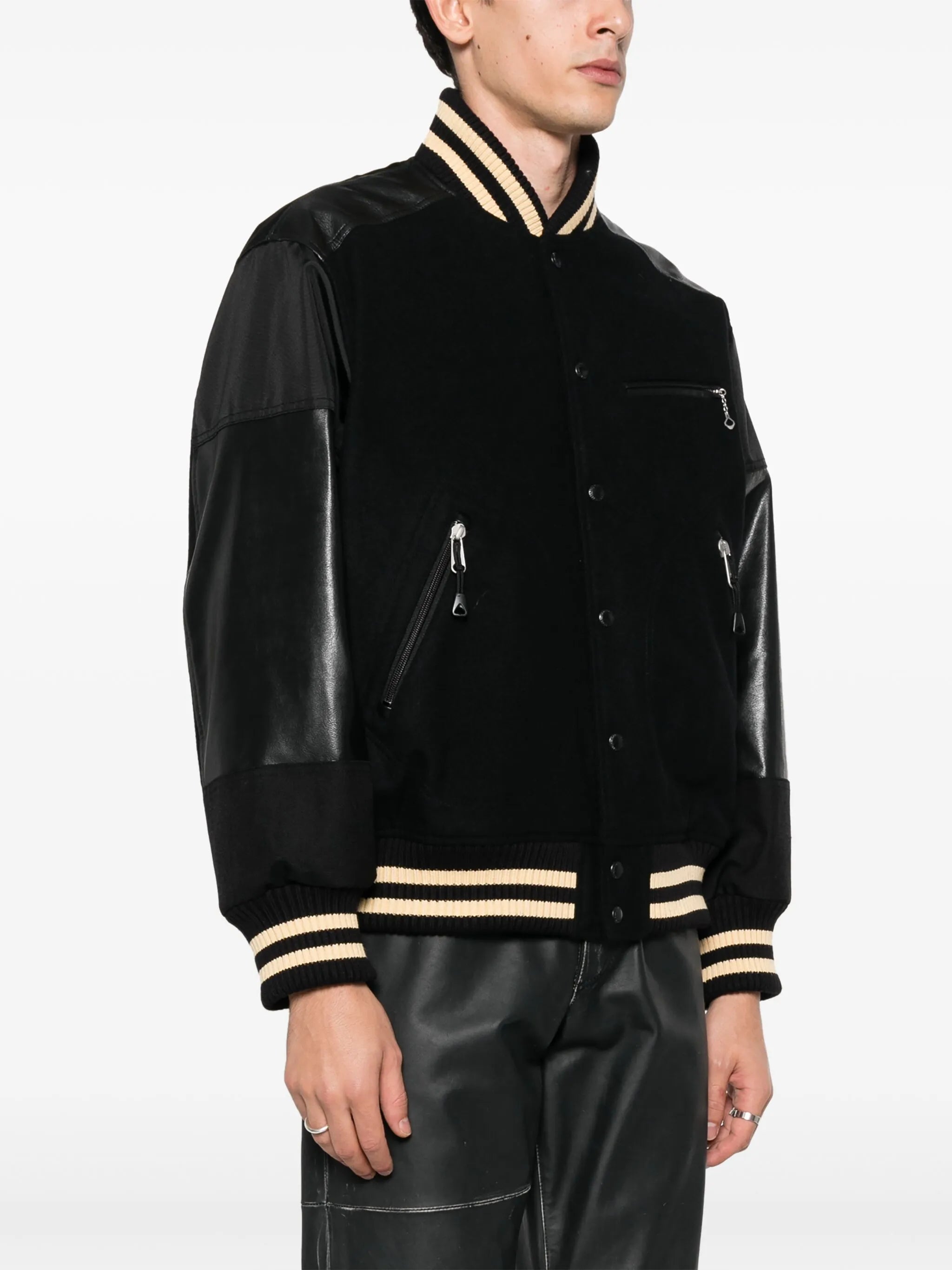 panelled bomber jacket