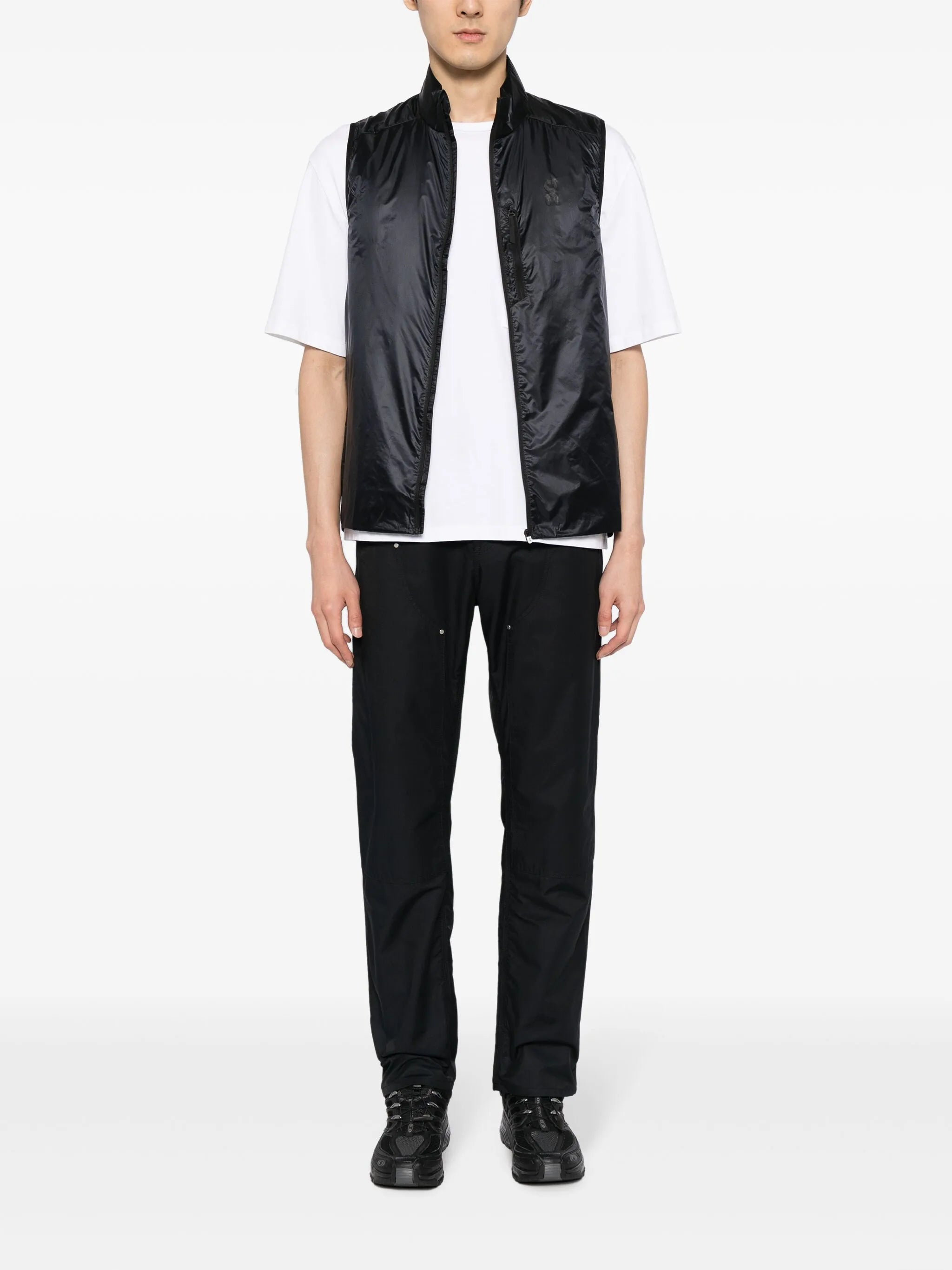 Weather logo-print gilet