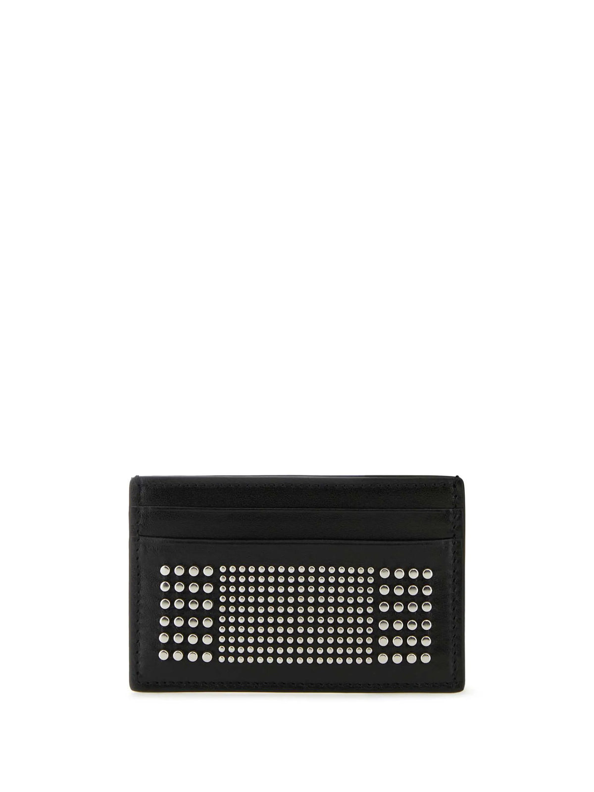 studded leather card holder