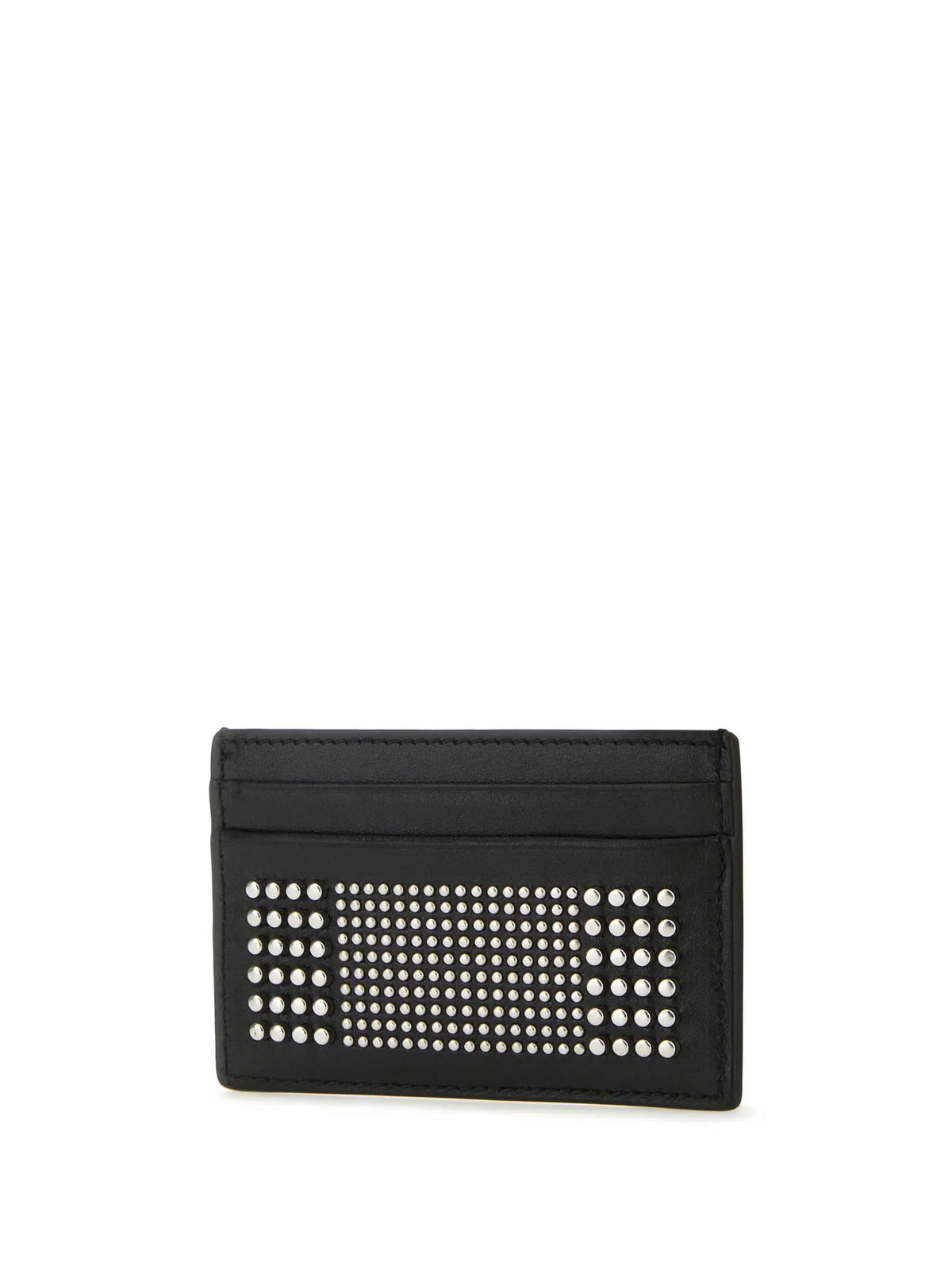 studded leather card holder