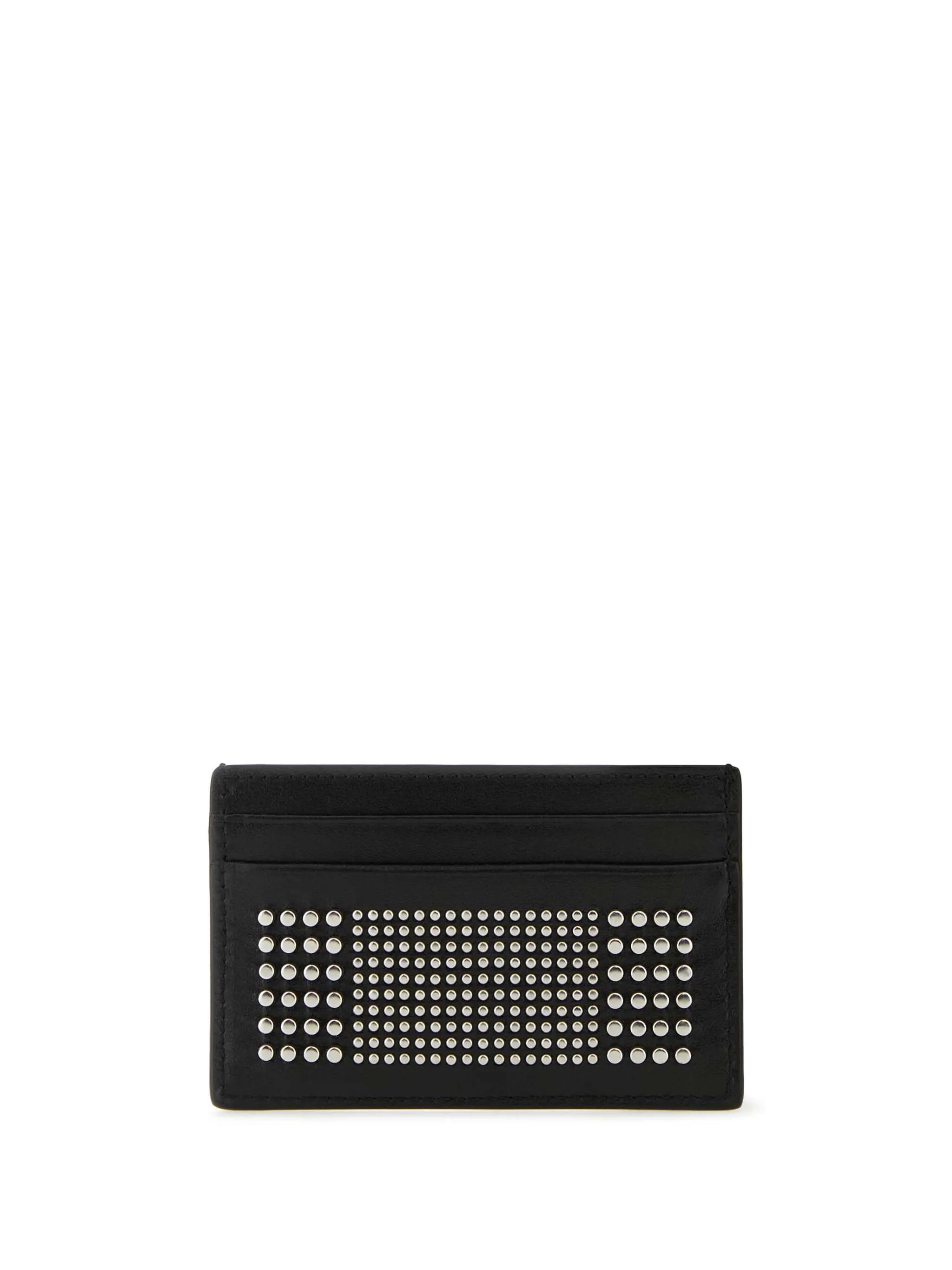 studded leather card holder