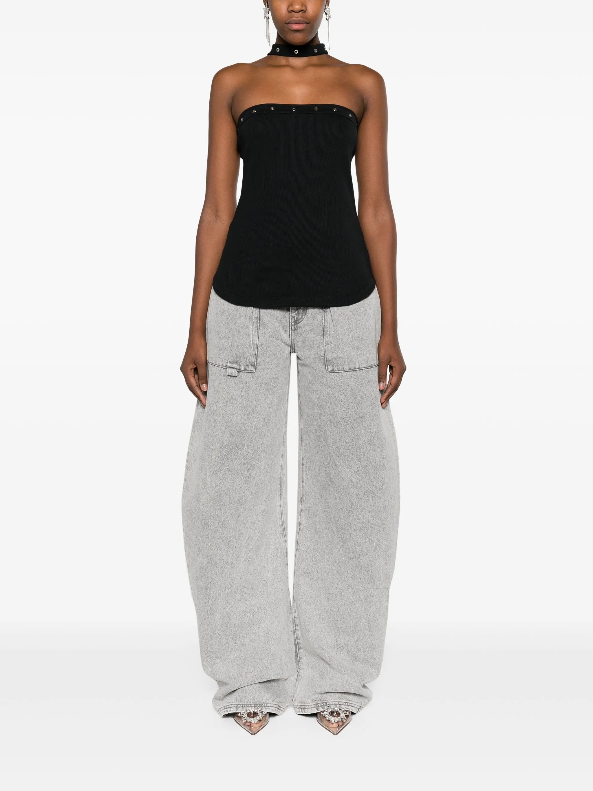Effie high-waist wide-leg jeans