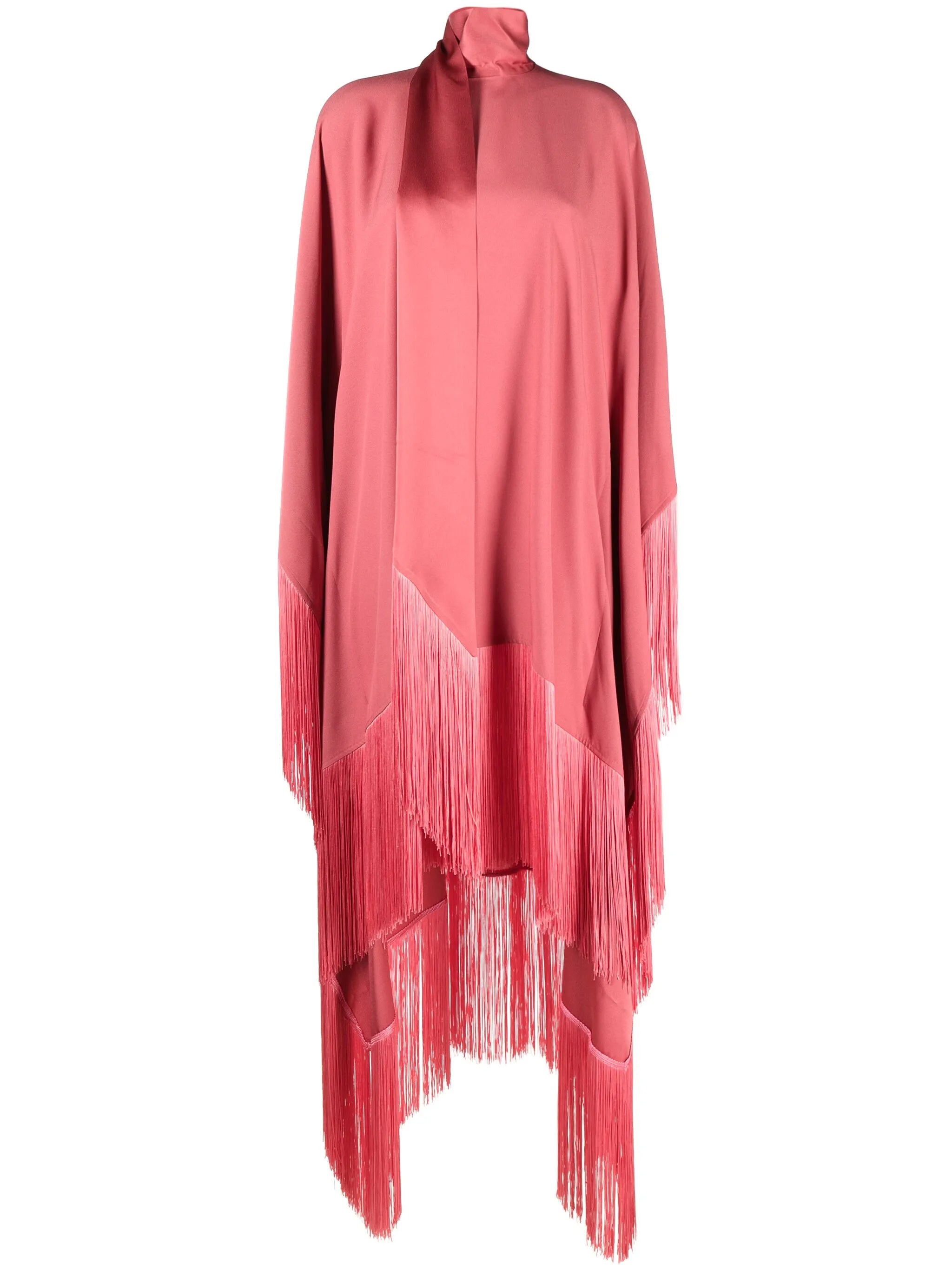 fringed-edge kaftan dress