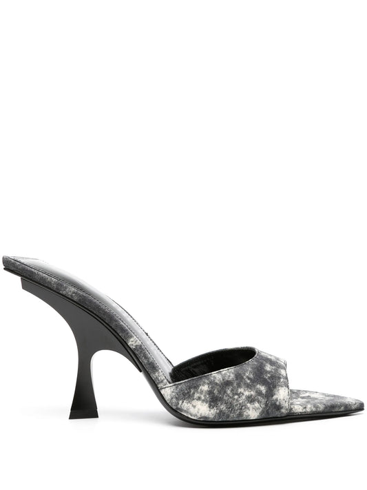 100mm bleached-effect pointed-toe sandals