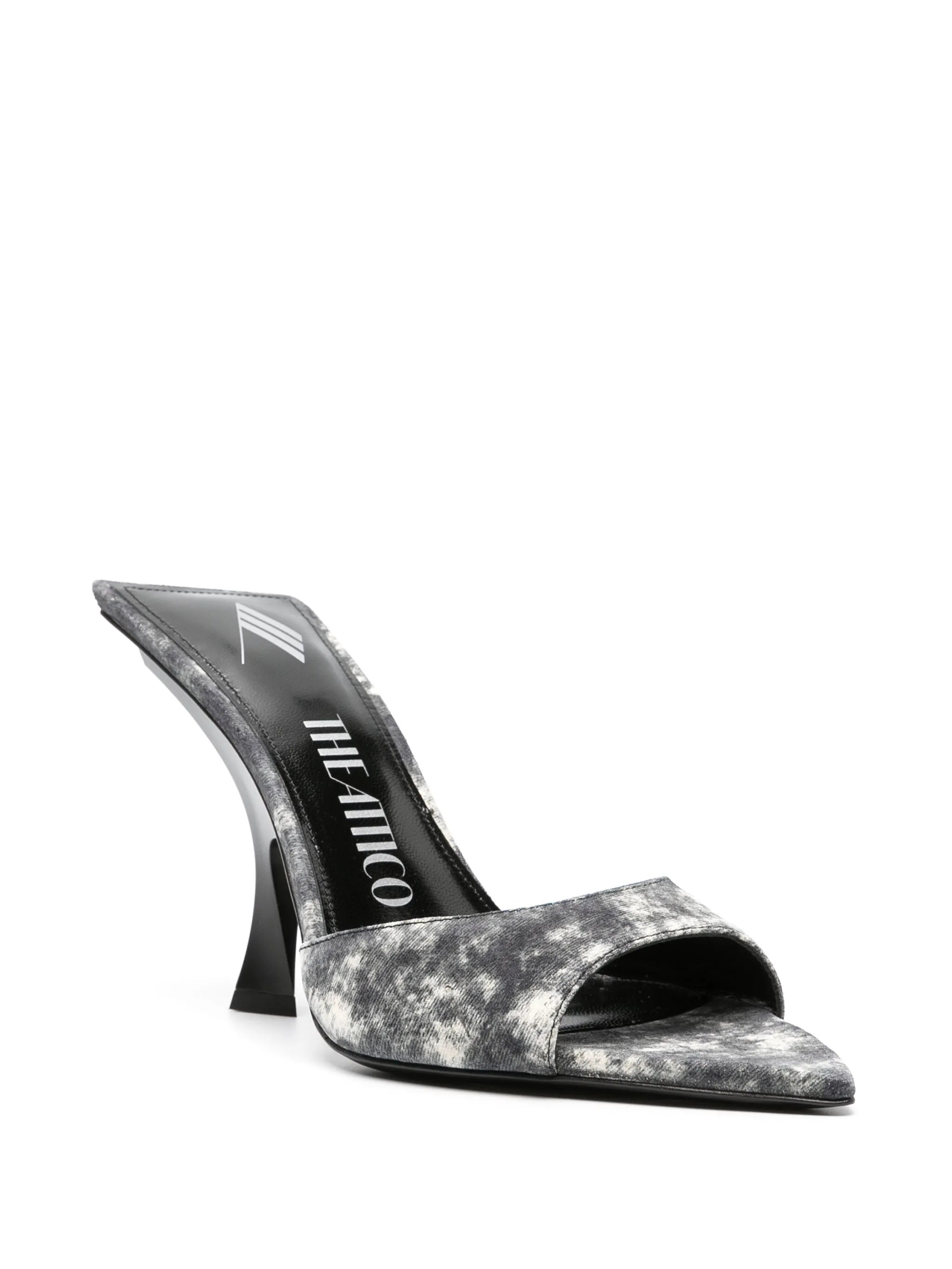 100mm bleached-effect pointed-toe sandals