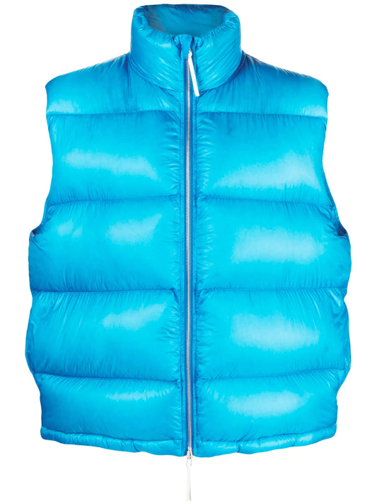 + logo-patch ripstop down gilet