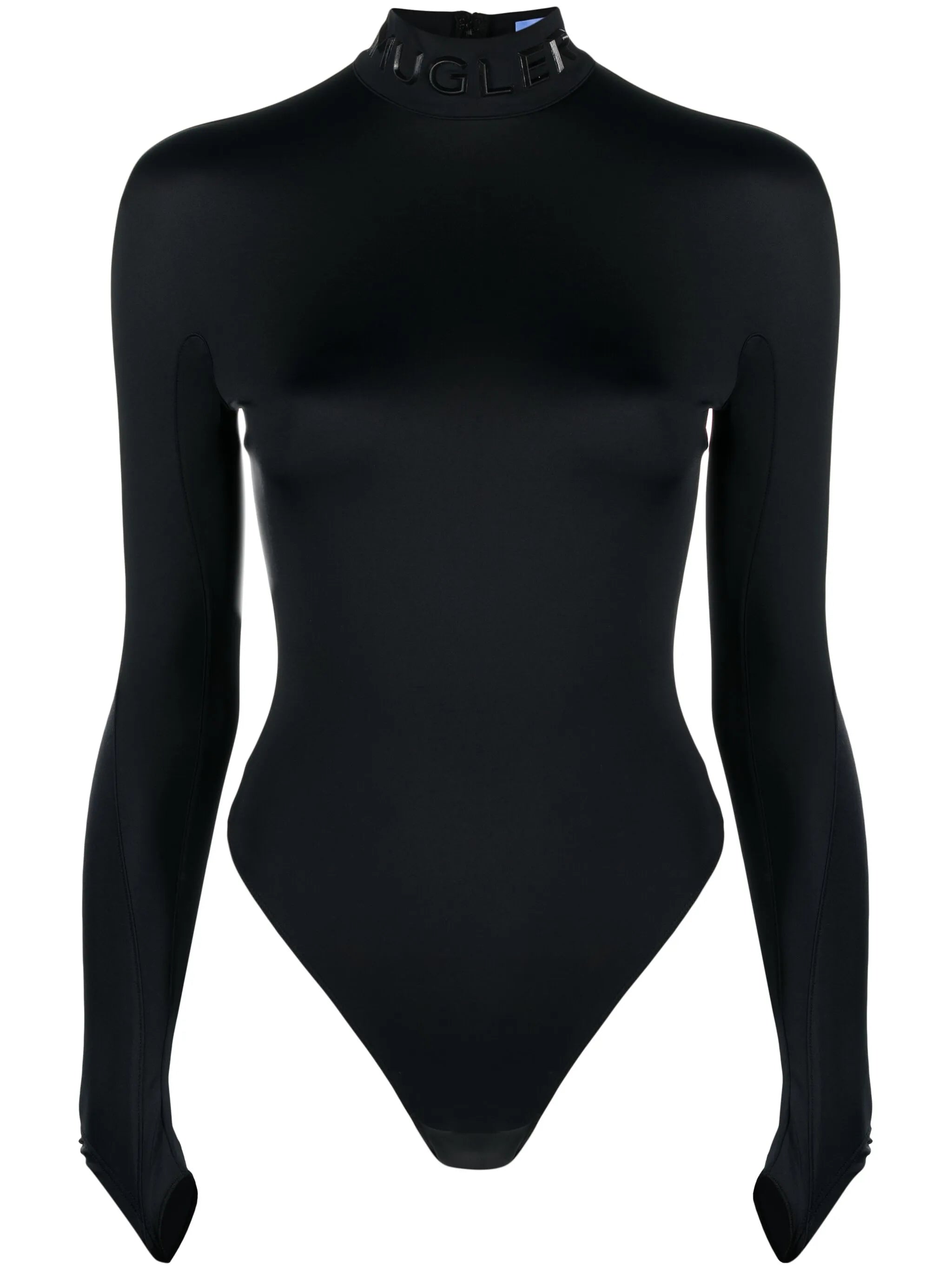 logo-lettering high-neck bodysuit