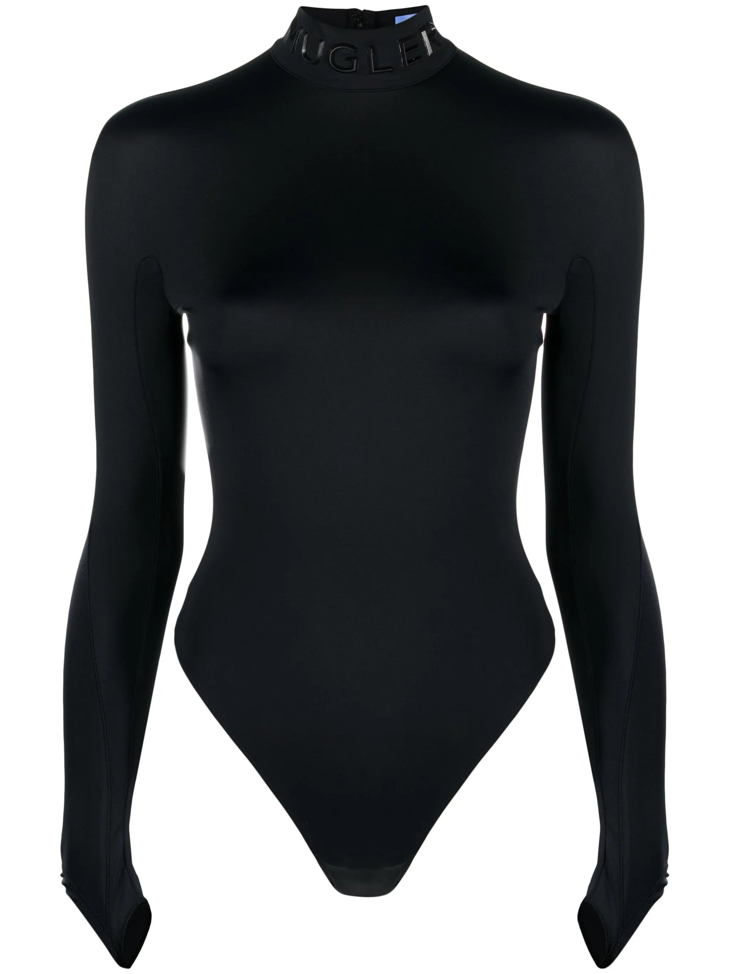 logo-lettering high-neck bodysuit