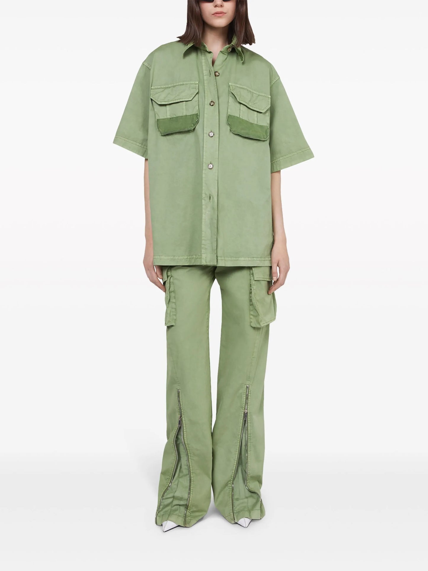 short-sleeve cotton shirt