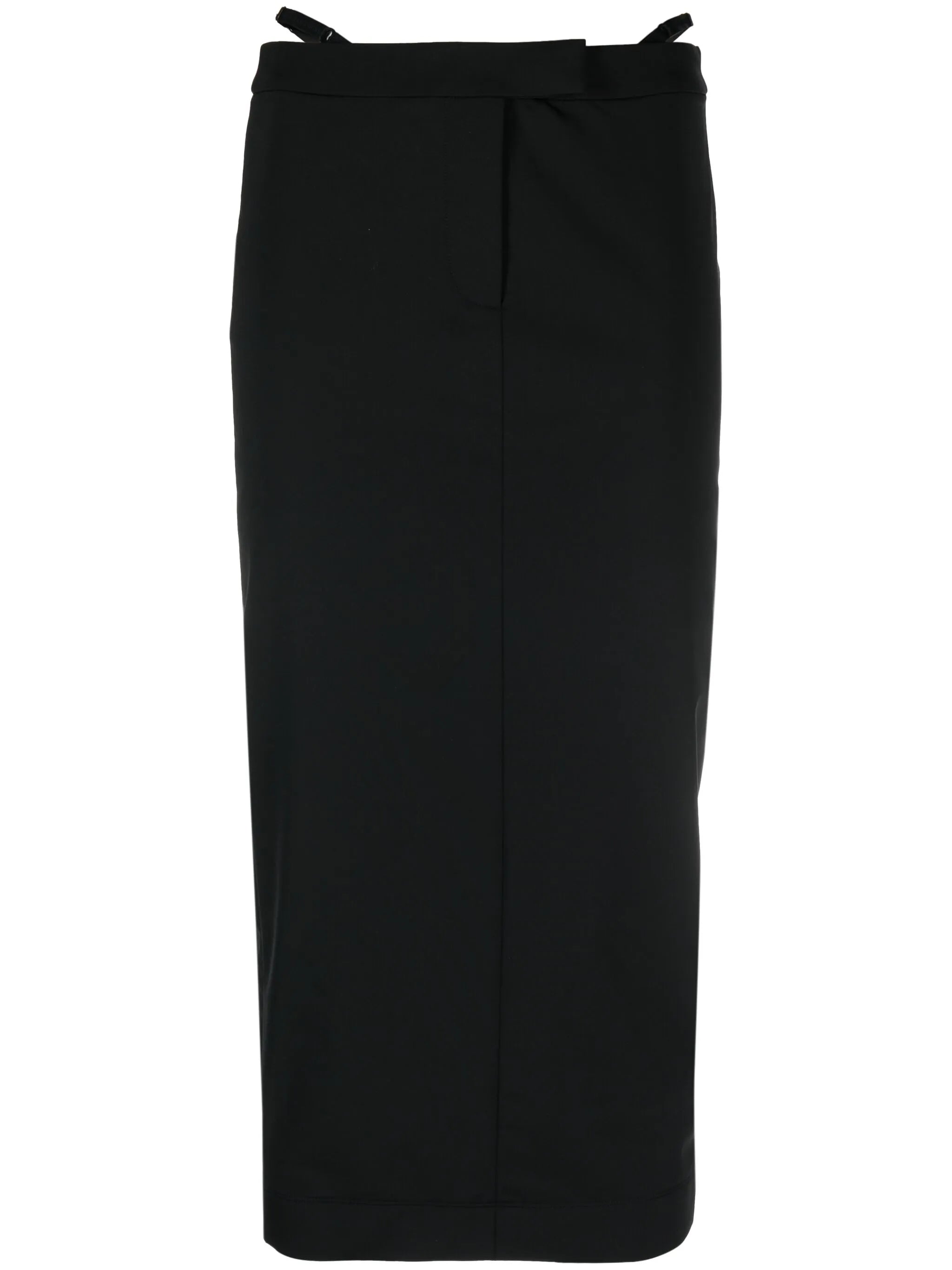 adjustable-strap pencil skirt