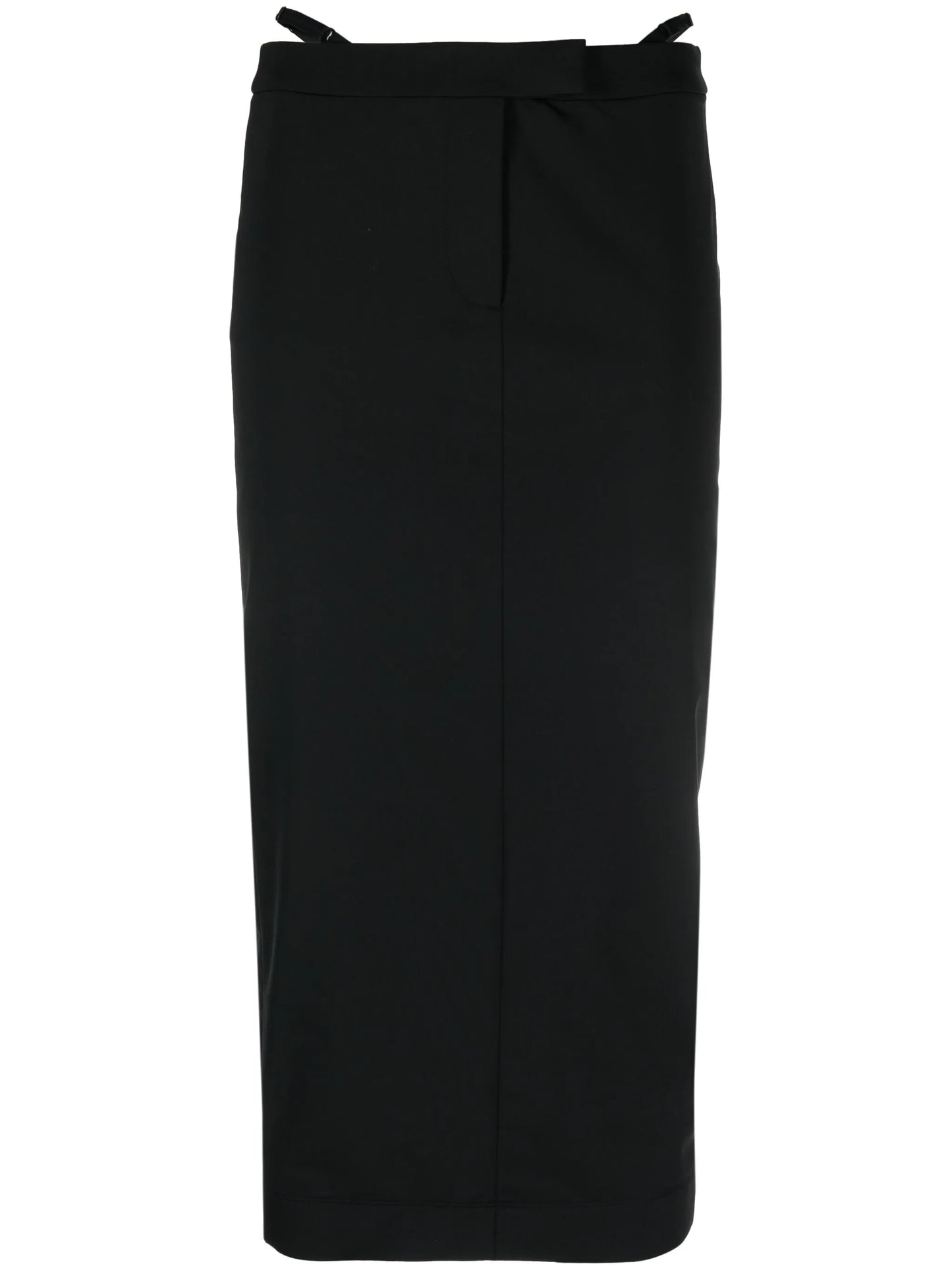 adjustable-strap pencil skirt